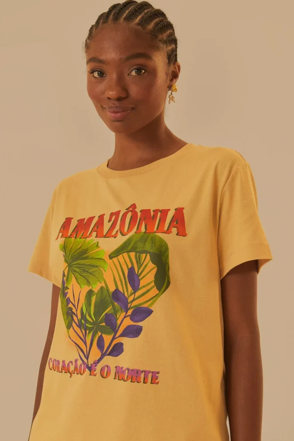 FARM Rio  AMAZONIA CORACAO E O NORTE FIT T-SHIRT Cheap