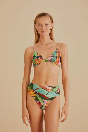 FARM Rio BANANA FOLIAGE KNOT BIKINI TOP Online