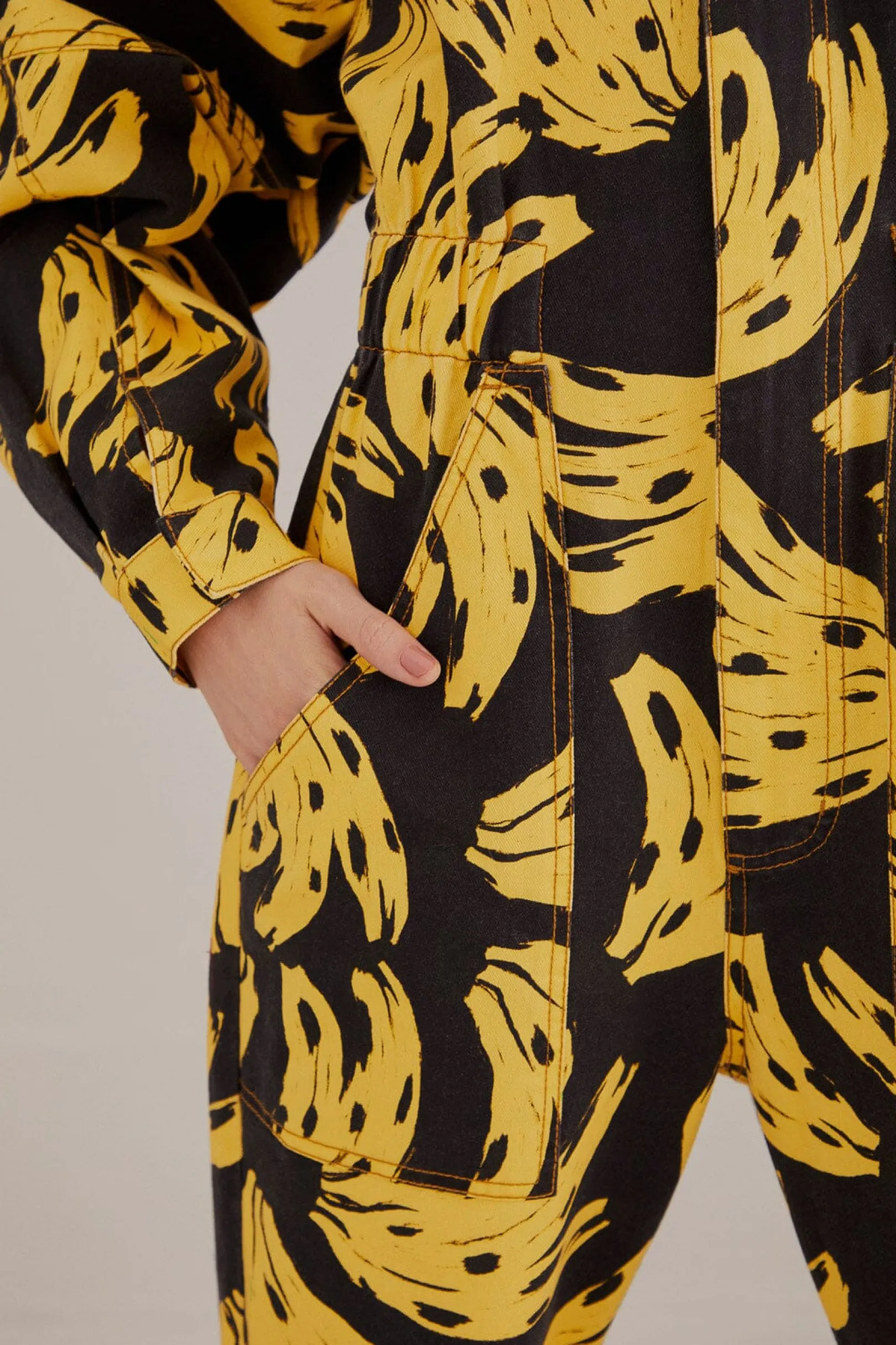 FARM Rio BLACK BOSSA BANANA JUMPSUIT Cheap