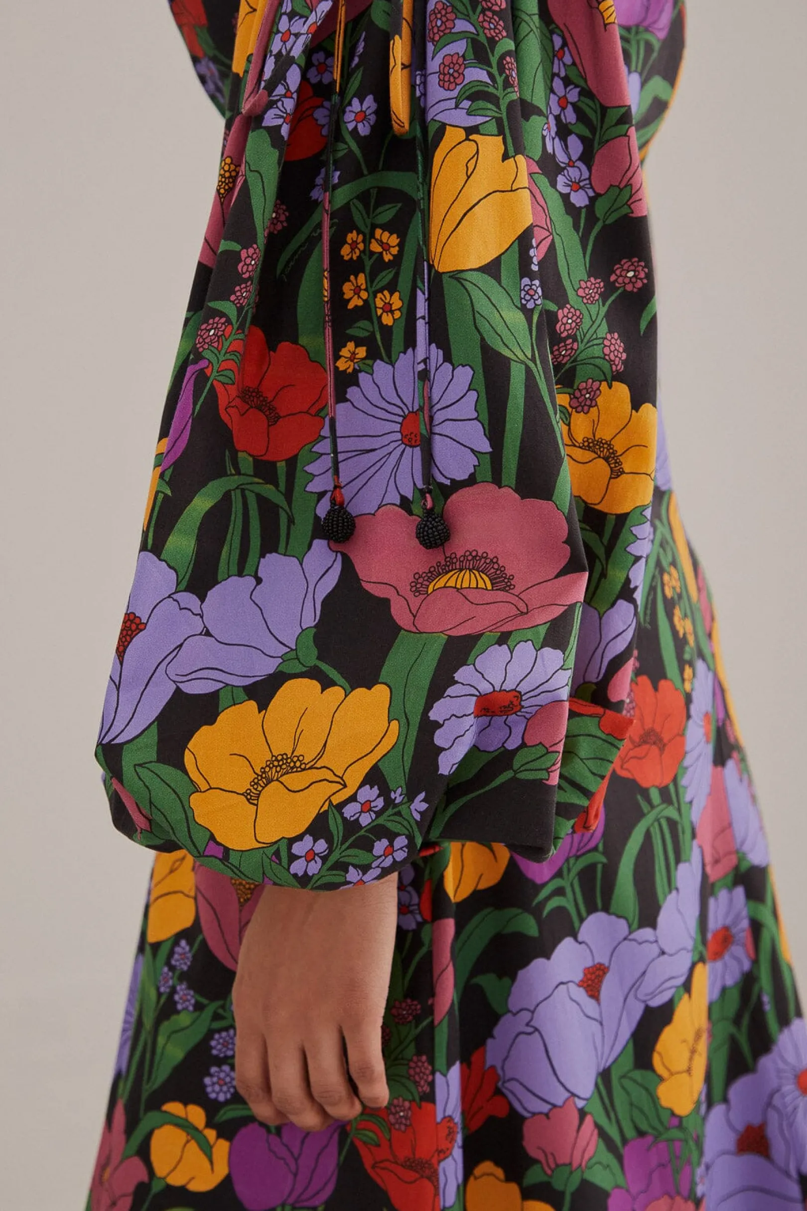 FARM Rio BLACK BUCOLIC GARDEN CUT OUT MAXI DRESS Flash Sale