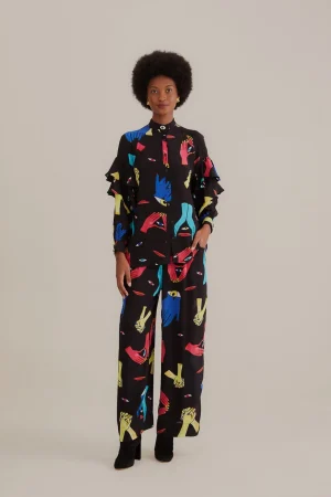FARM Rio BLACK COLORFUL TOGETHER PANTS Online