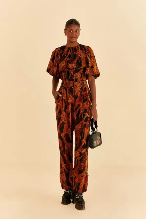 FARM Rio BLACK GIRAFFES PANTS Best