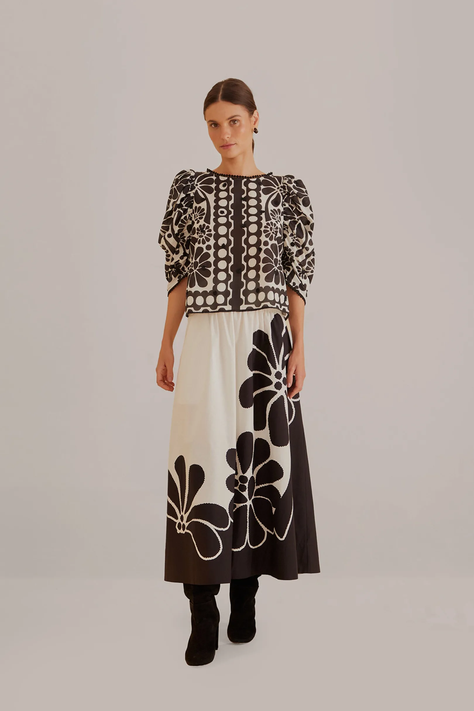 FARM Rio BLACK PALERMO MAXI SKIRT Best