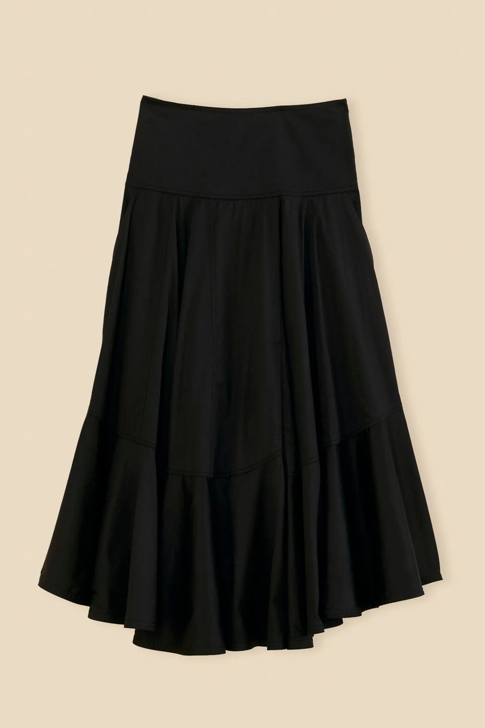 FARM Rio BLACK RUFFLE MAXI SKIRT Sale