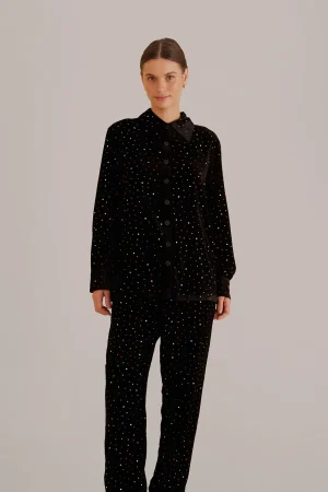 FARM Rio BLACK VELVET PANTS New
