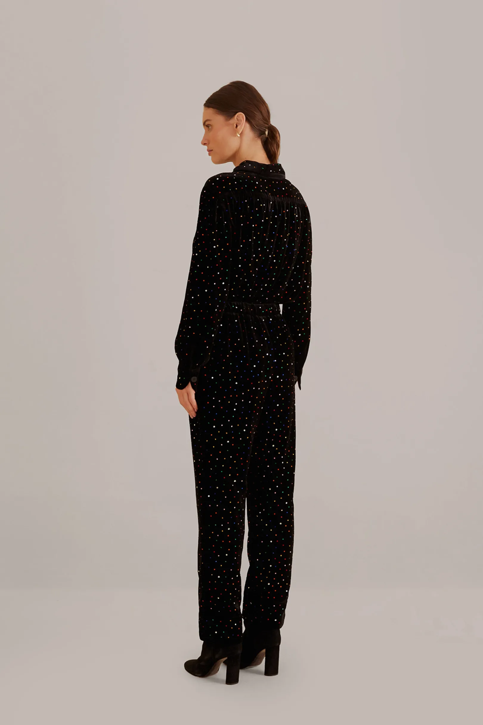 FARM Rio BLACK VELVET PANTS New