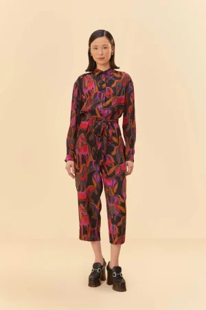 FARM Rio BLACK WILD HORSES JUMPSUIT Cheap