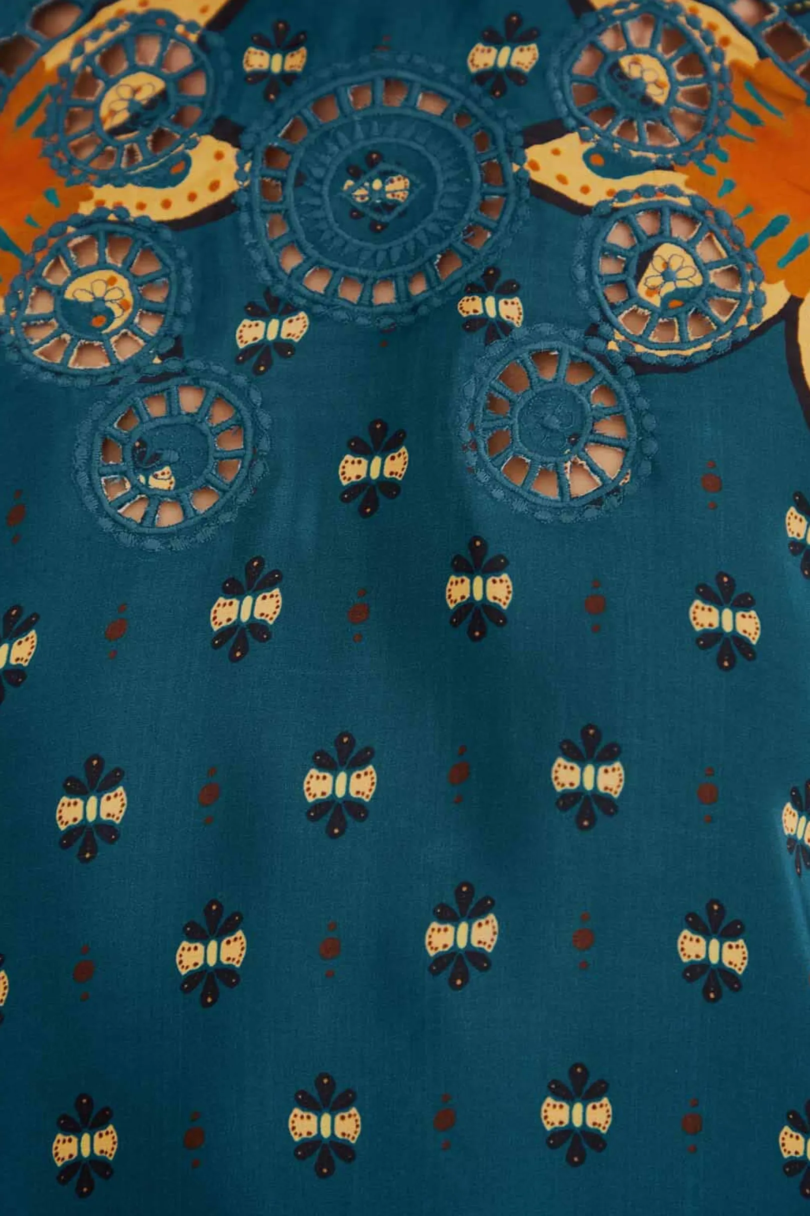 FARM Rio BLUE AINIKA CHILL LONG SLEEVE BLOUSE Store