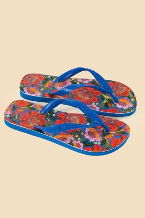 FARM Rio BLUE FLOWERS GARDEN HAVAIANAS SANDALS Cheap