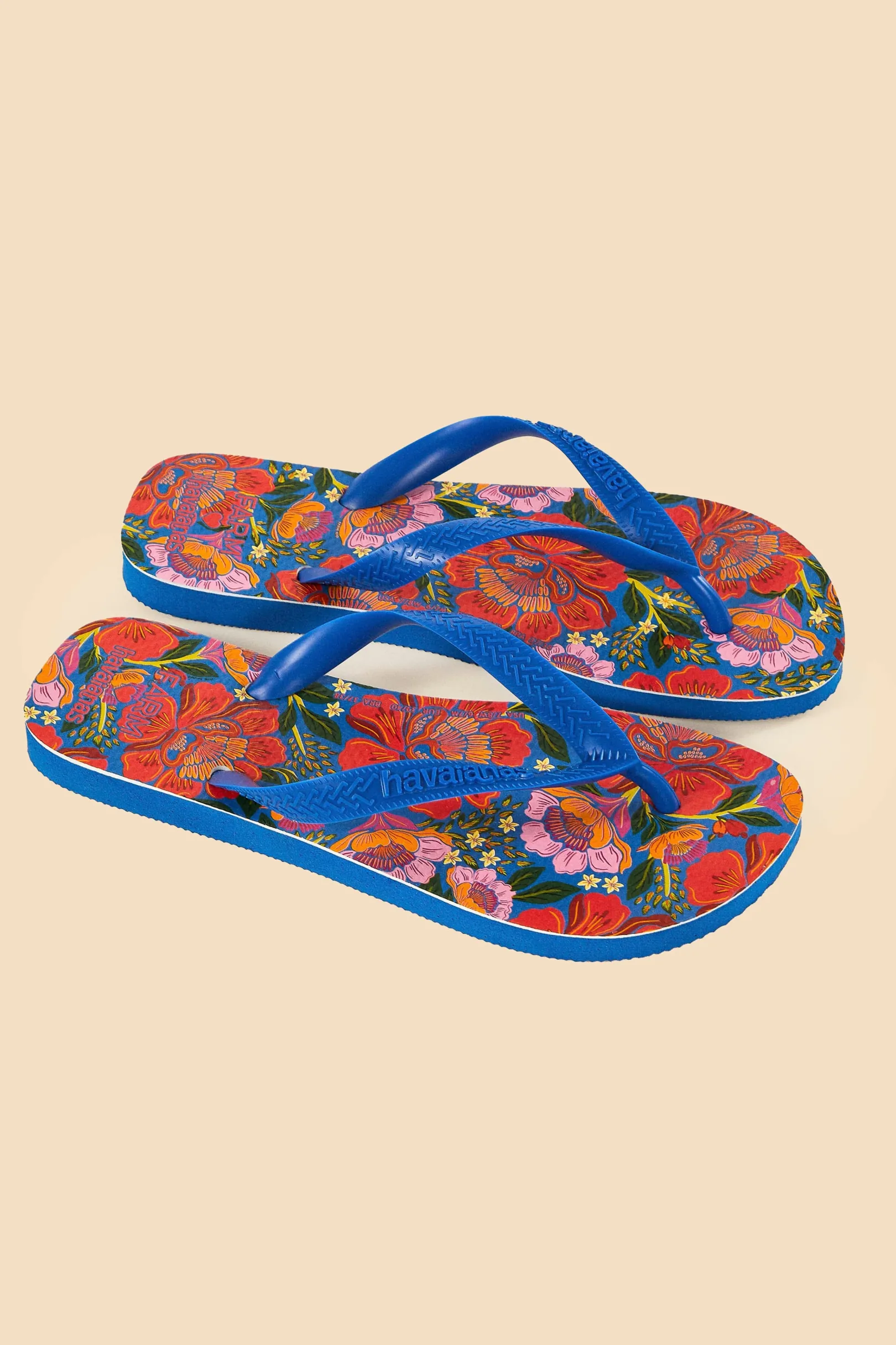 FARM Rio BLUE FLOWERS GARDEN HAVAIANAS SANDALS Cheap