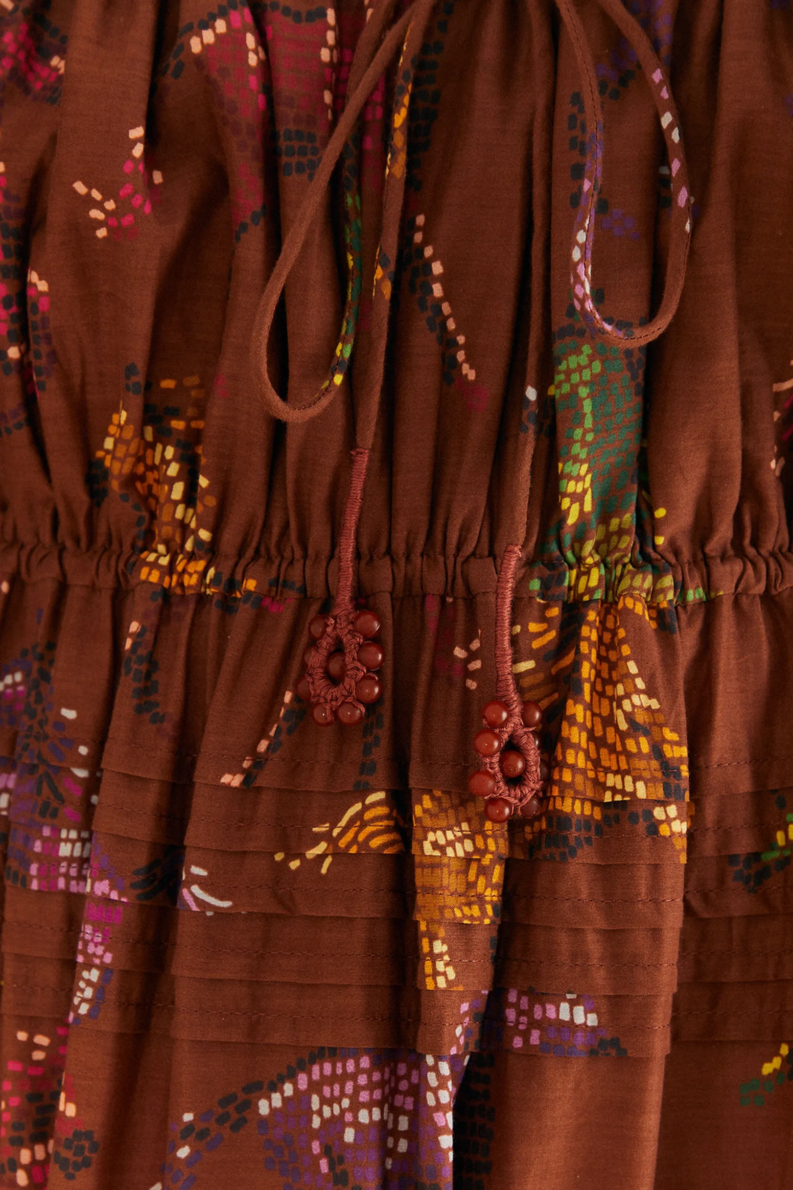 FARM Rio BROWN DOTTED HORSES MAXI DRESS Cheap