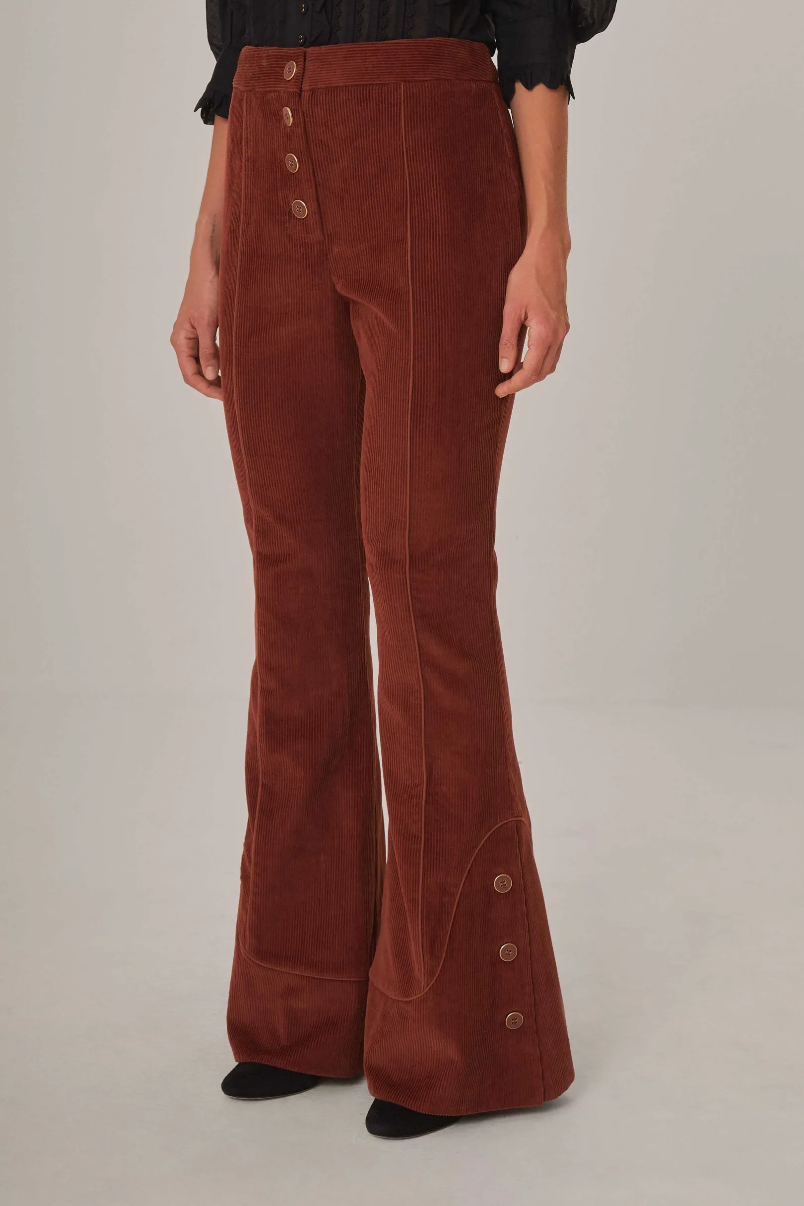 FARM Rio BROWN FLARE PANTS Sale