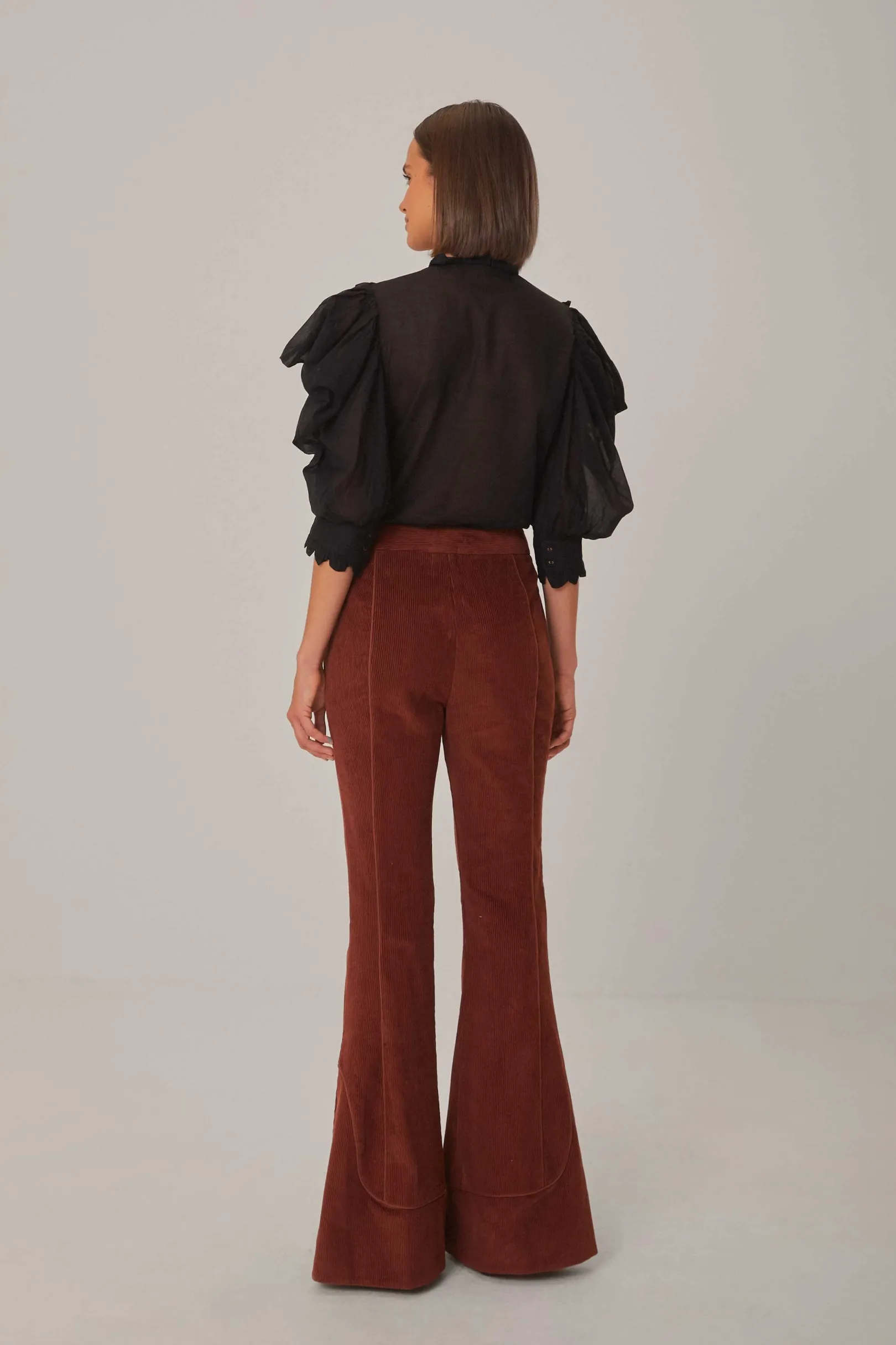 FARM Rio BROWN FLARE PANTS Sale