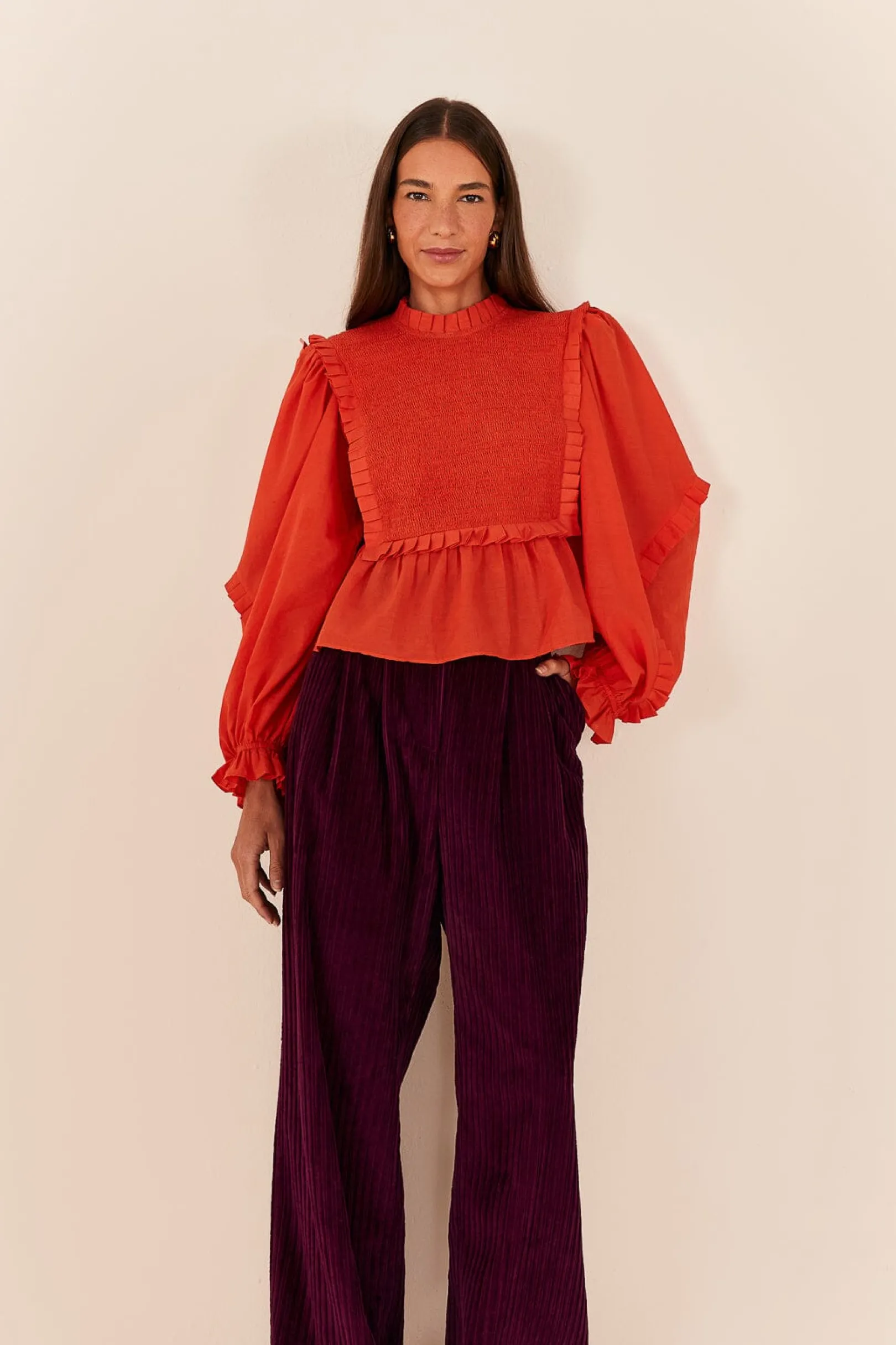 FARM Rio BURGUNDY CORDUROY PANTS Cheap