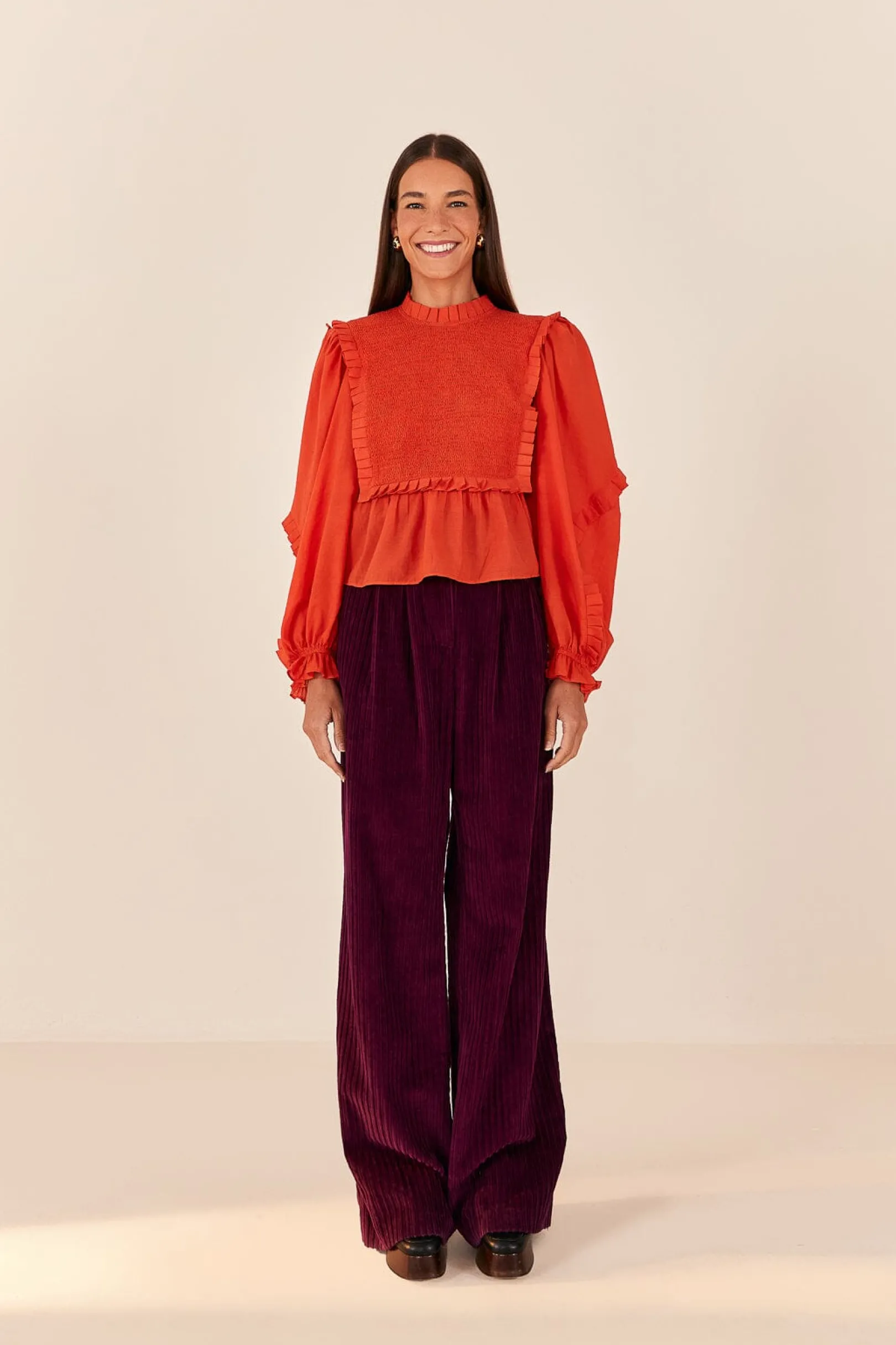 FARM Rio BURGUNDY CORDUROY PANTS Cheap