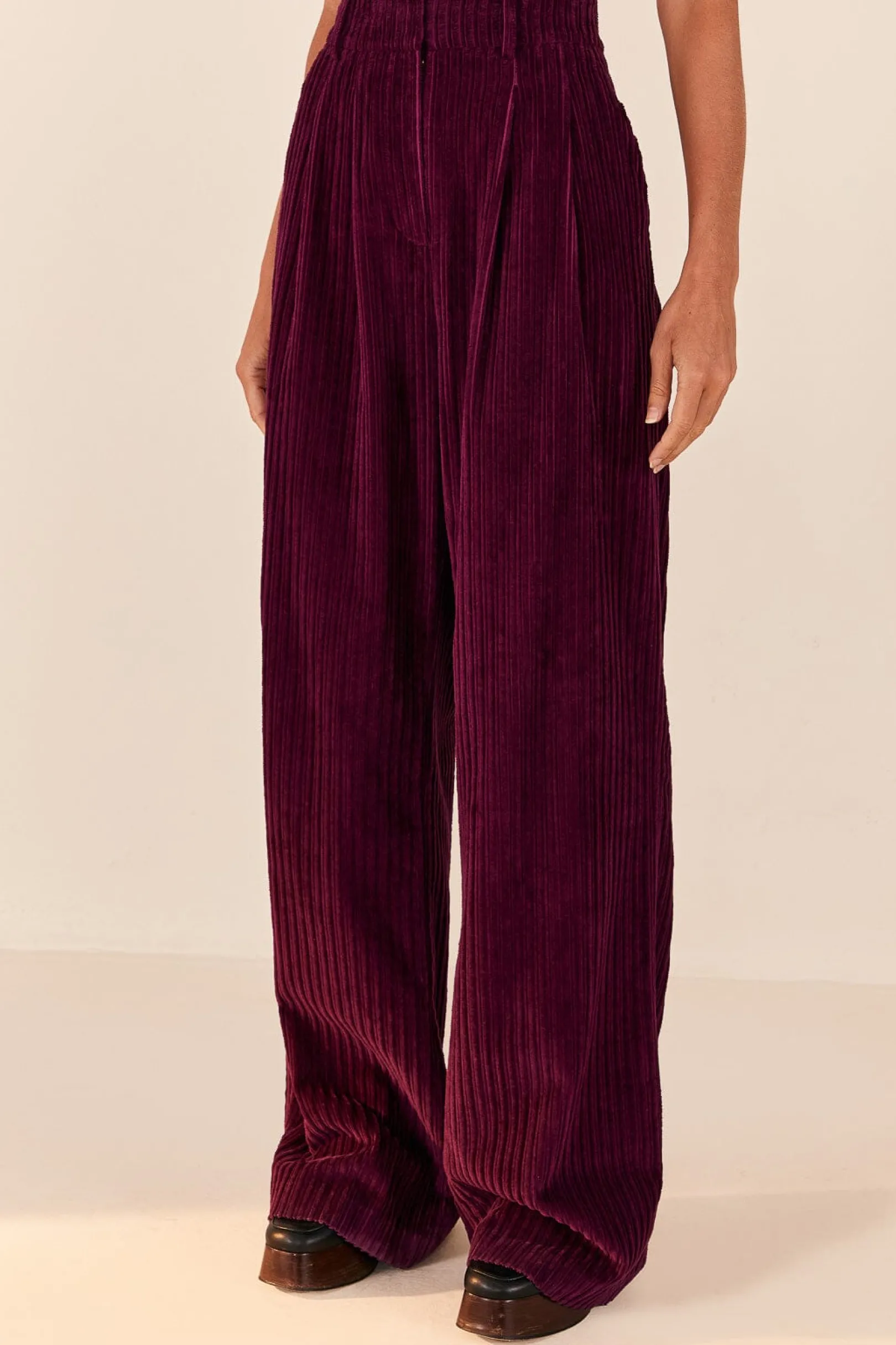 FARM Rio BURGUNDY CORDUROY PANTS Cheap