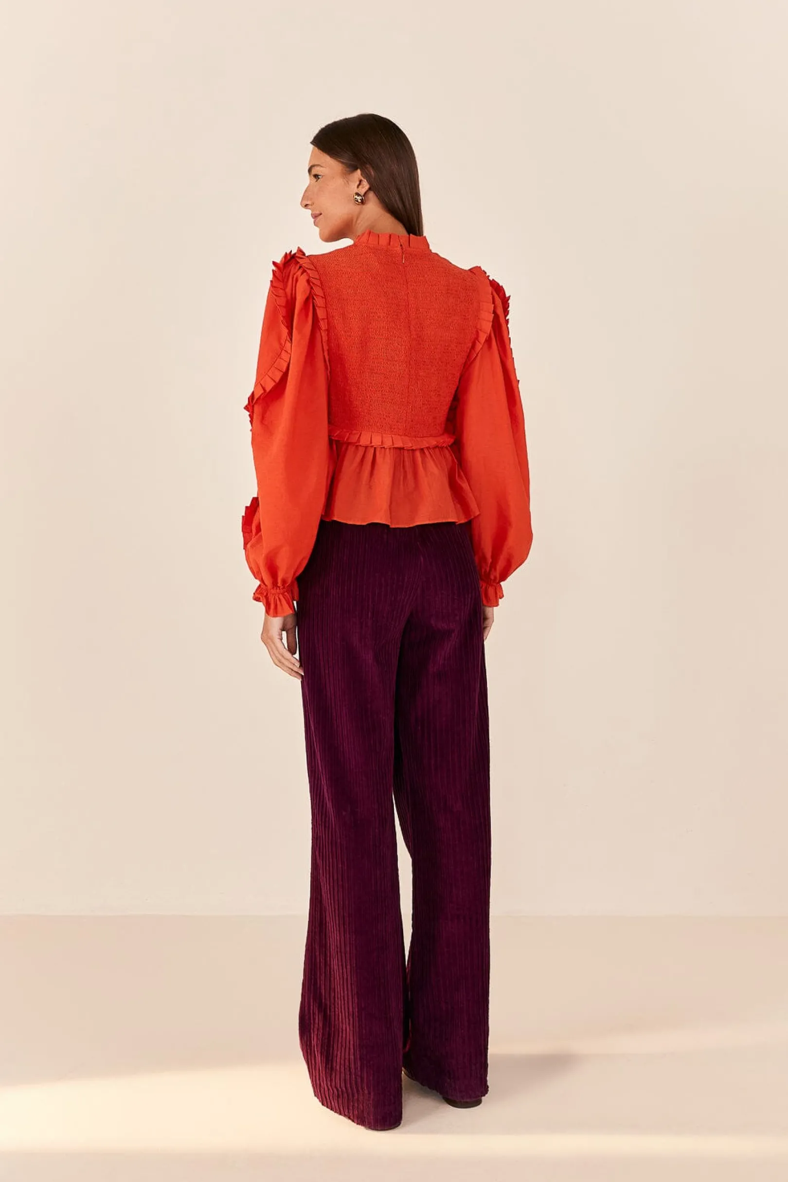 FARM Rio BURGUNDY CORDUROY PANTS Cheap