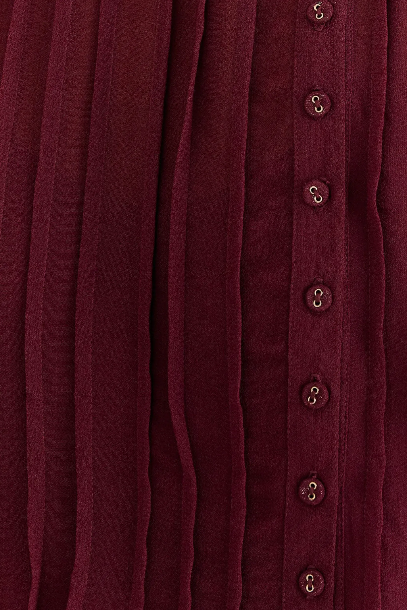 FARM Rio BURGUNDY RUFFLE BLOUSE Outlet