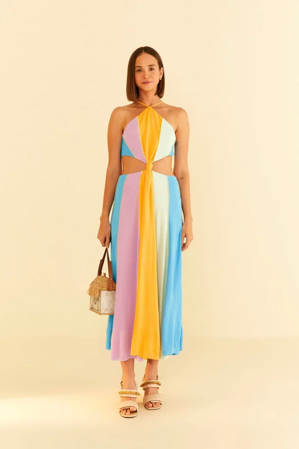 FARM Rio COLOR BLOCKING SLEEVELESS MAXI DRESS Store