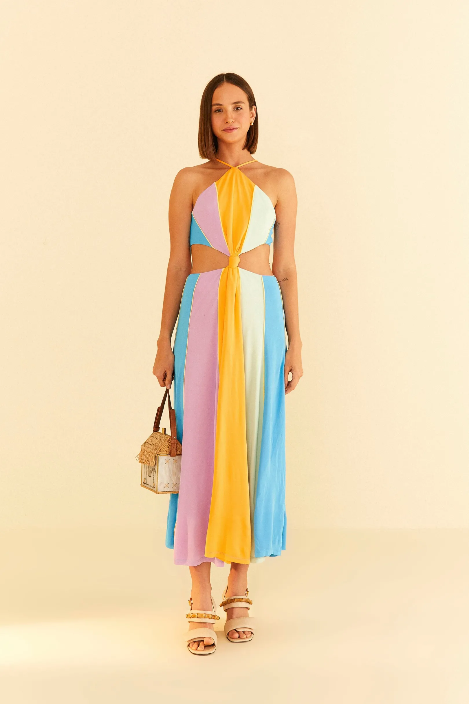 FARM Rio COLOR BLOCKING SLEEVELESS MAXI DRESS Store