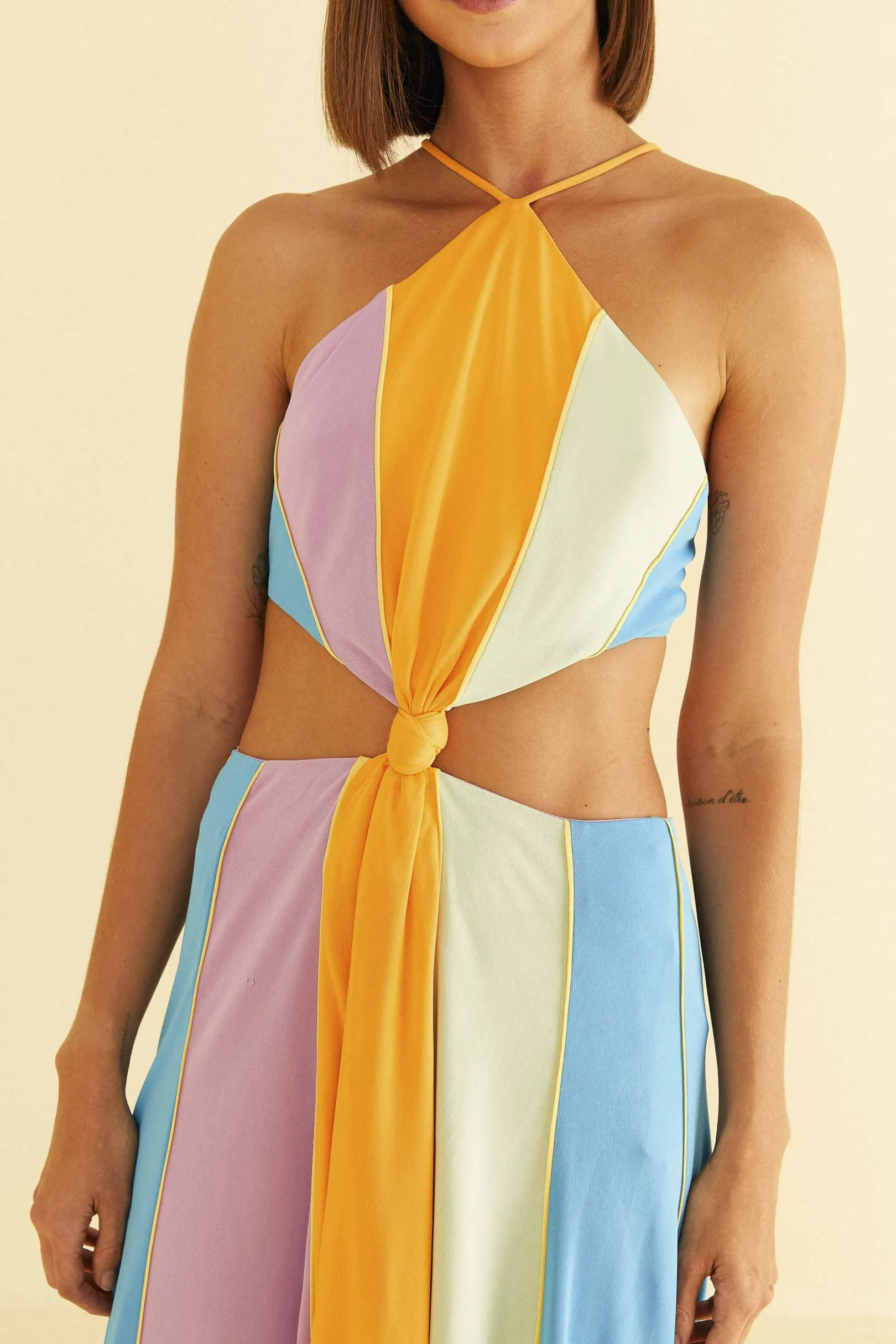 FARM Rio COLOR BLOCKING SLEEVELESS MAXI DRESS Store