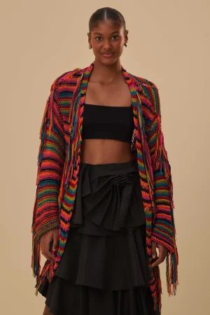 FARM Rio COLORFUL STRIPES KNIT CARDIGAN Store