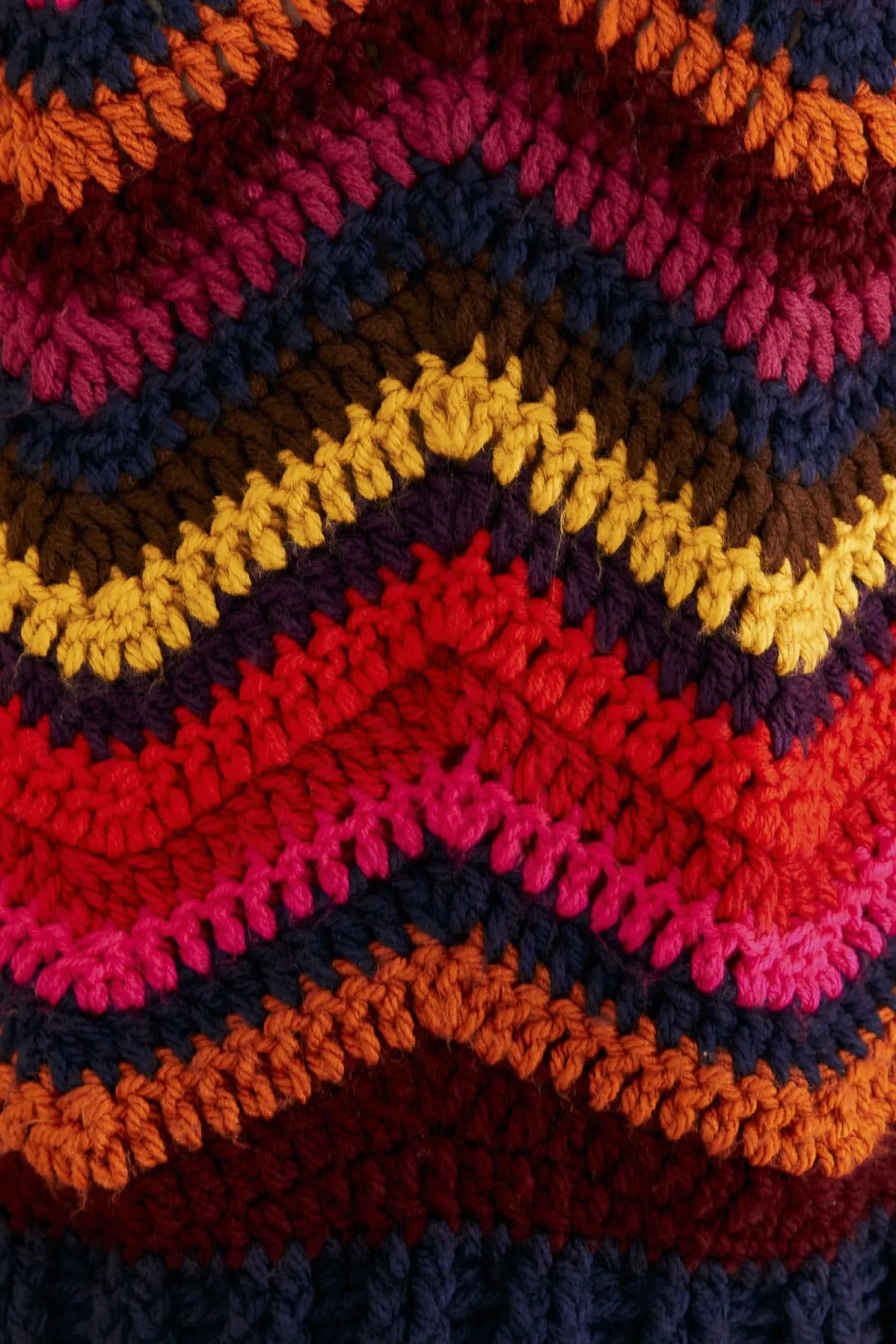 FARM Rio COLORFUL WAVES CROCHET HIGH NECK SWEATER Shop