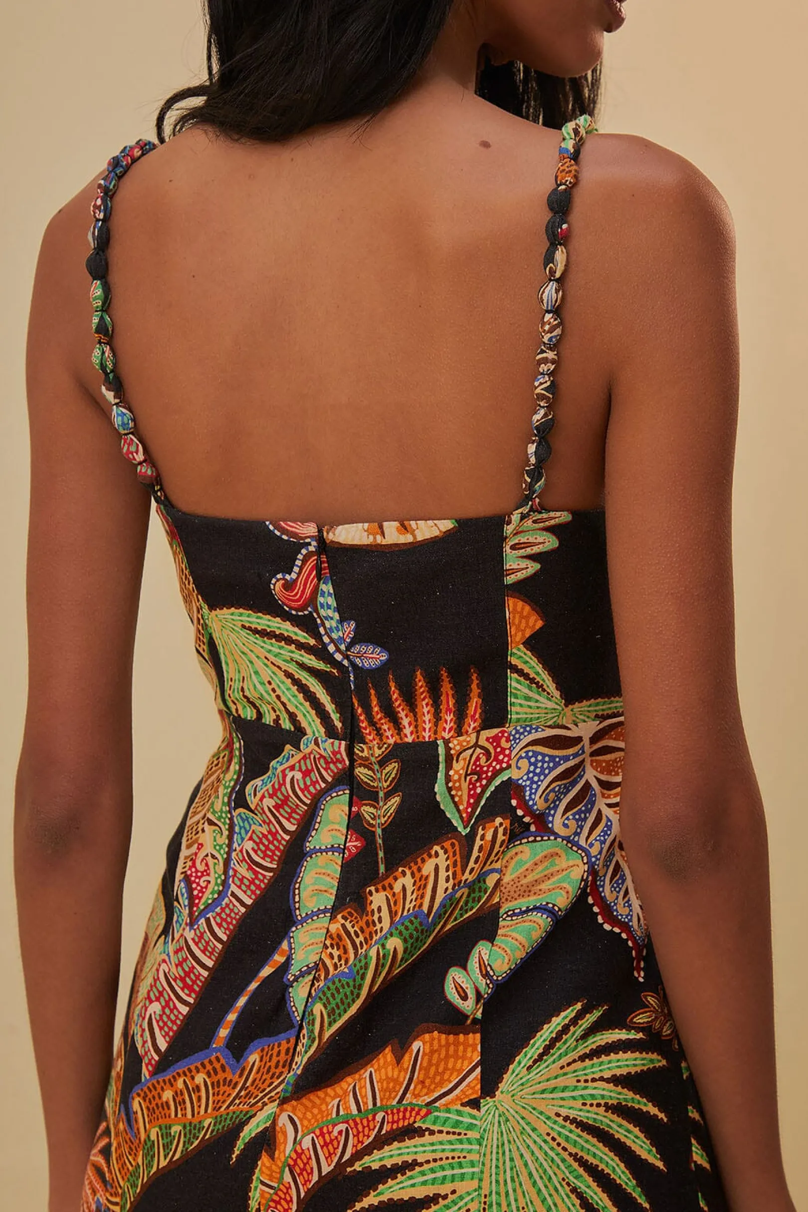FARM Rio COOL FOLIAGE BLACK MINI DRESS Online