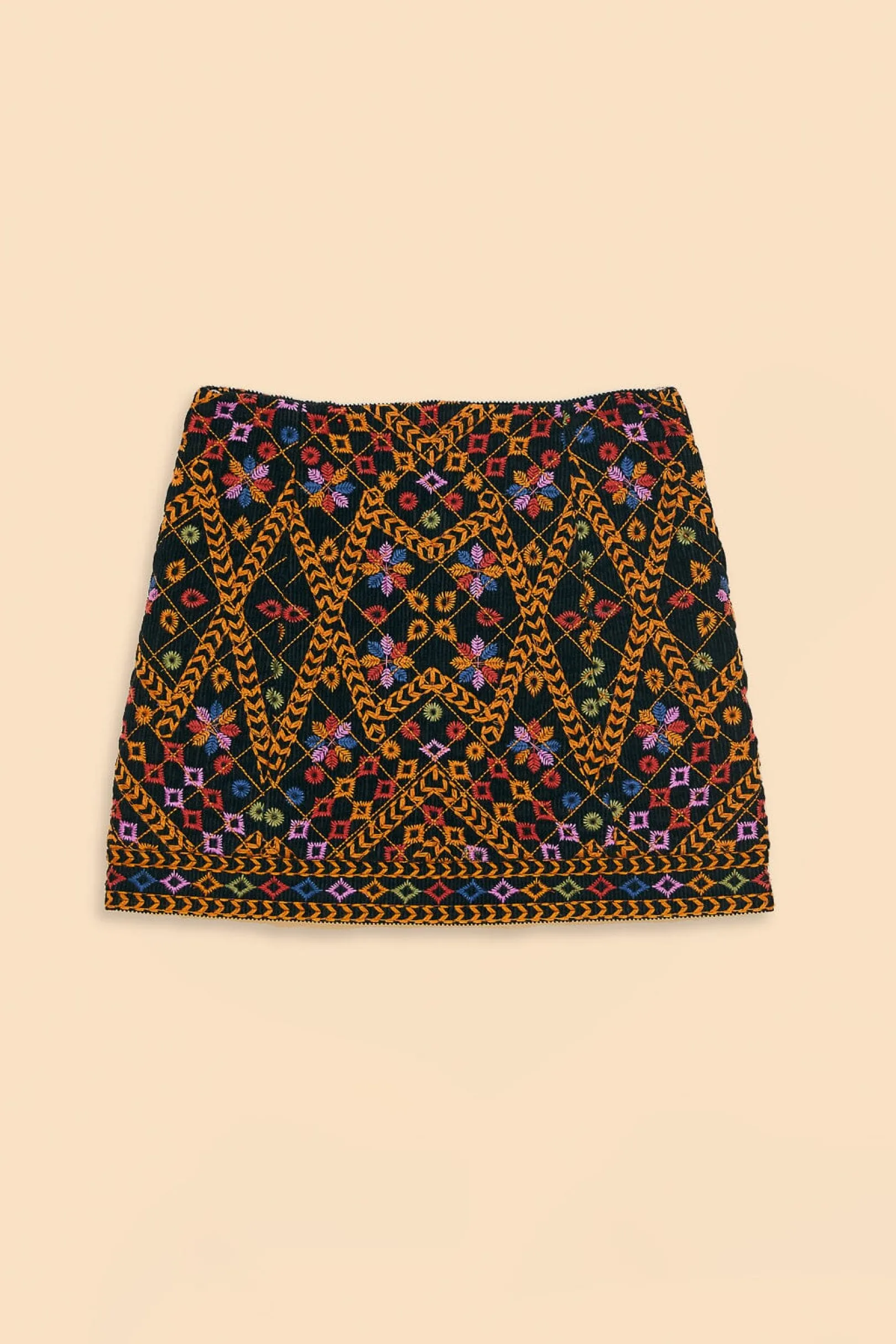 FARM Rio EMBROIDERED CORDUROY MINI SKIRT Cheap