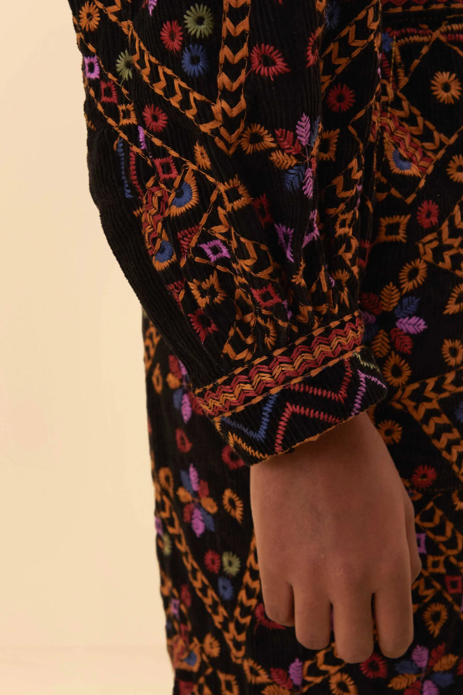 FARM Rio EMBROIDERED LONG SLEEVE JUMPSUIT Cheap