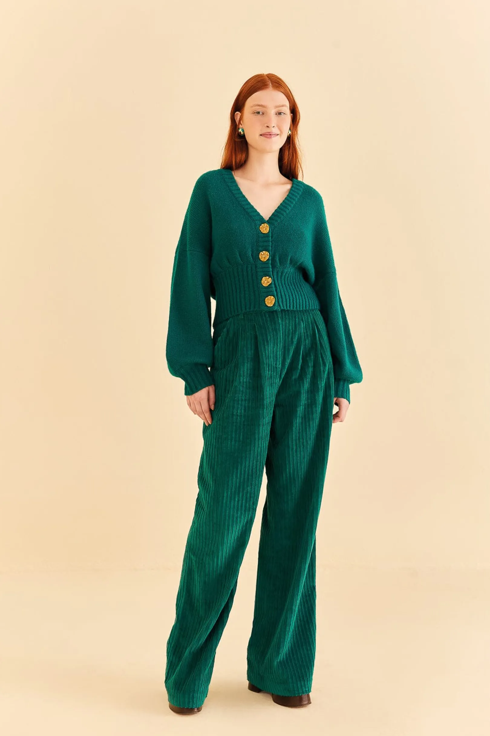 FARM Rio EMERALD CORDUROY PANTS Sale
