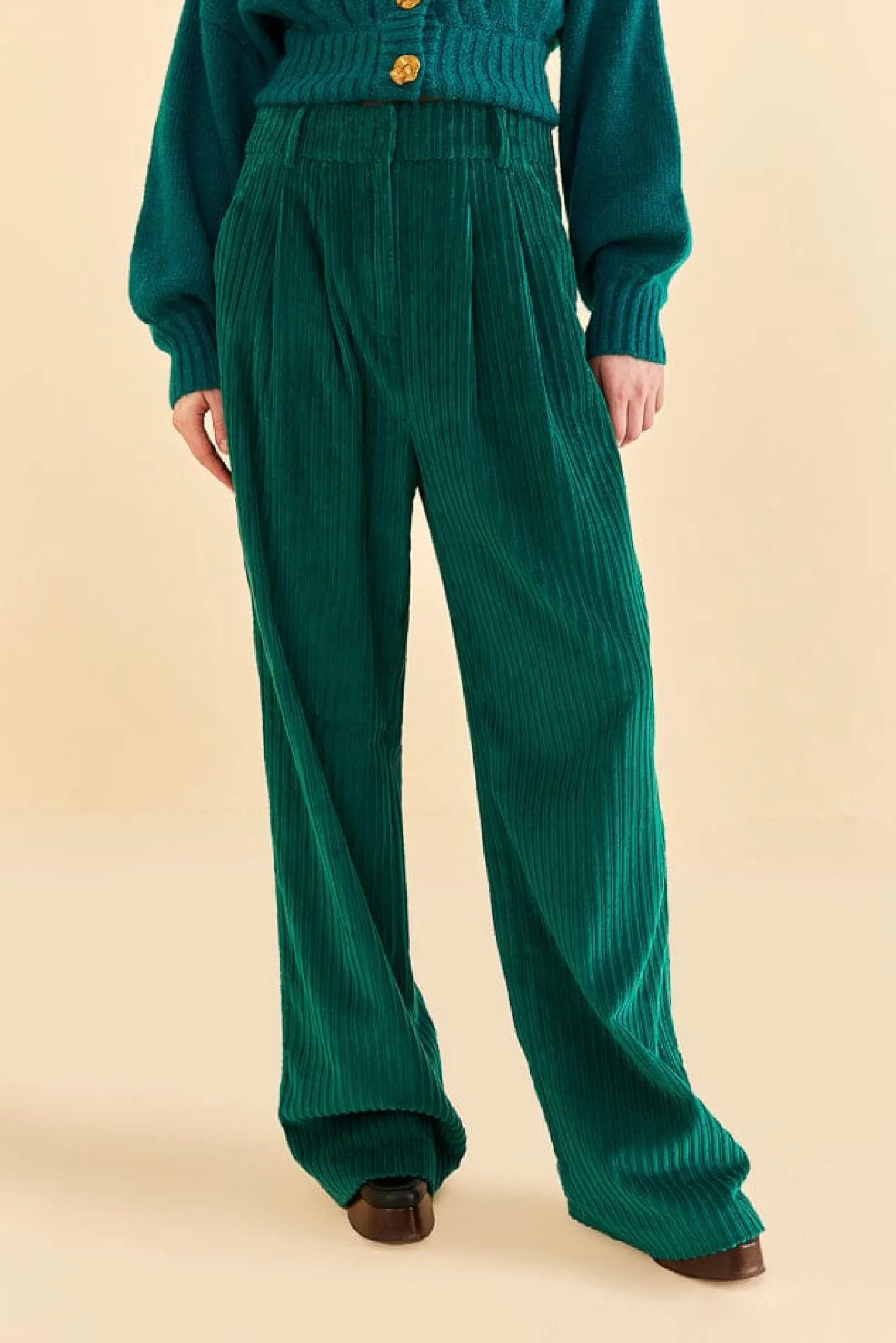 FARM Rio EMERALD CORDUROY PANTS Sale