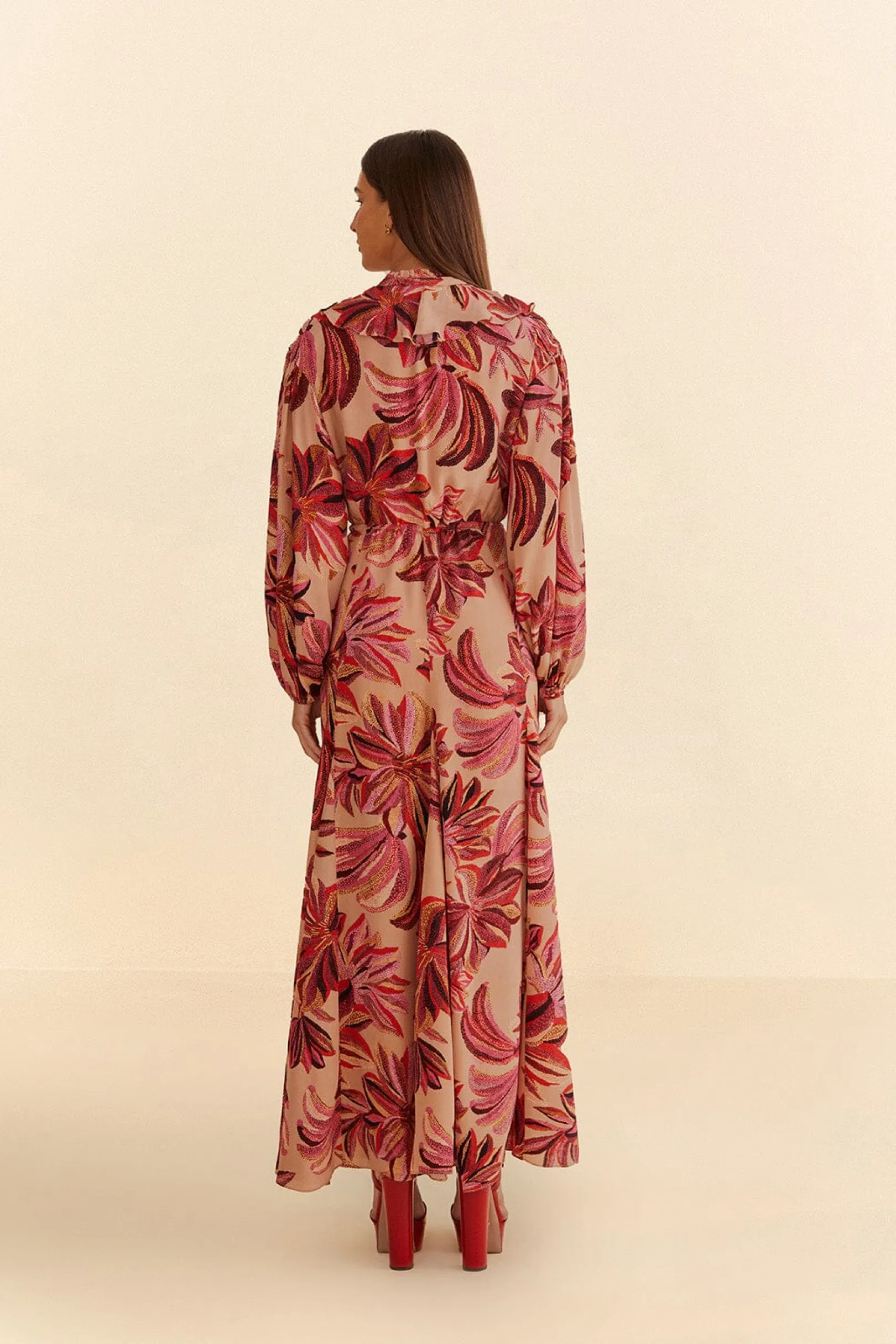 FARM Rio FLORAL TAPESTRY V NECK MAXI DRESS Flash Sale