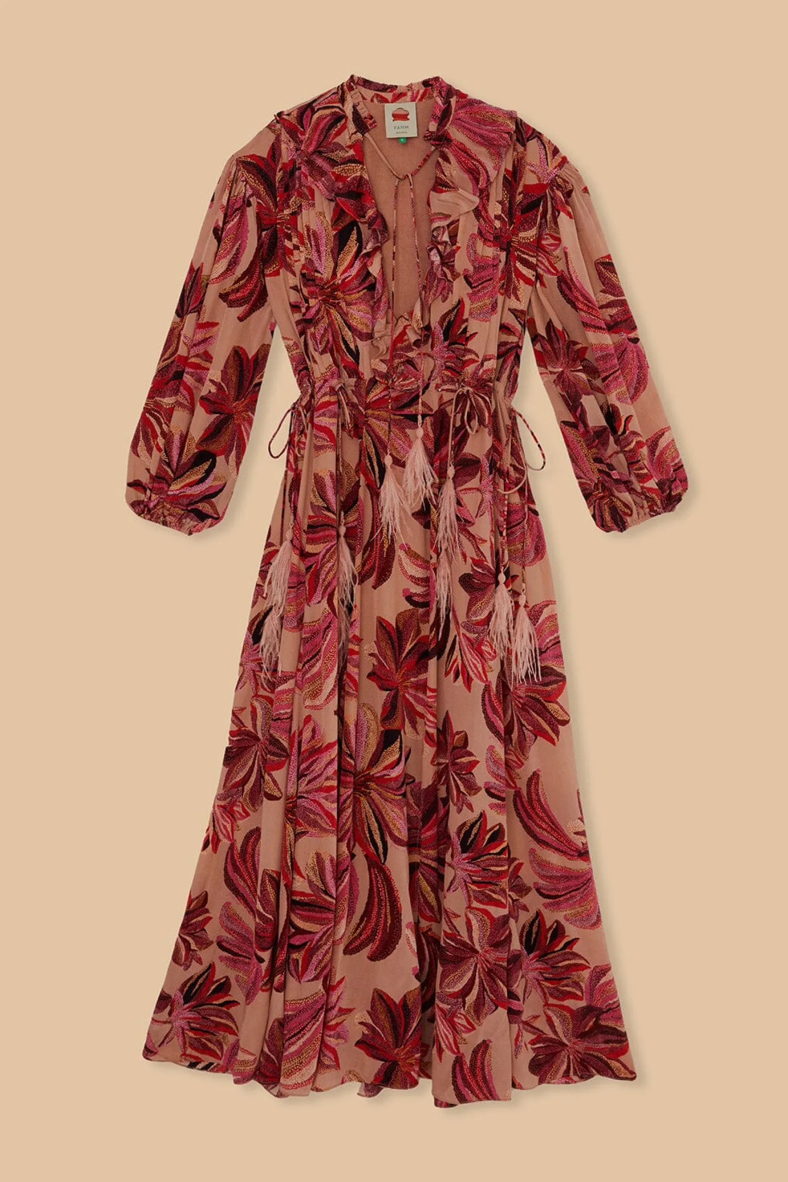 FARM Rio FLORAL TAPESTRY V NECK MAXI DRESS Flash Sale