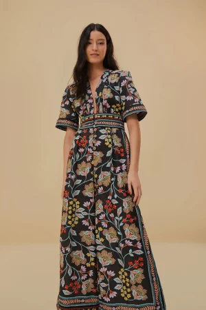 FARM Rio FLOWERY BLACK JUMPSUIT Best Sale