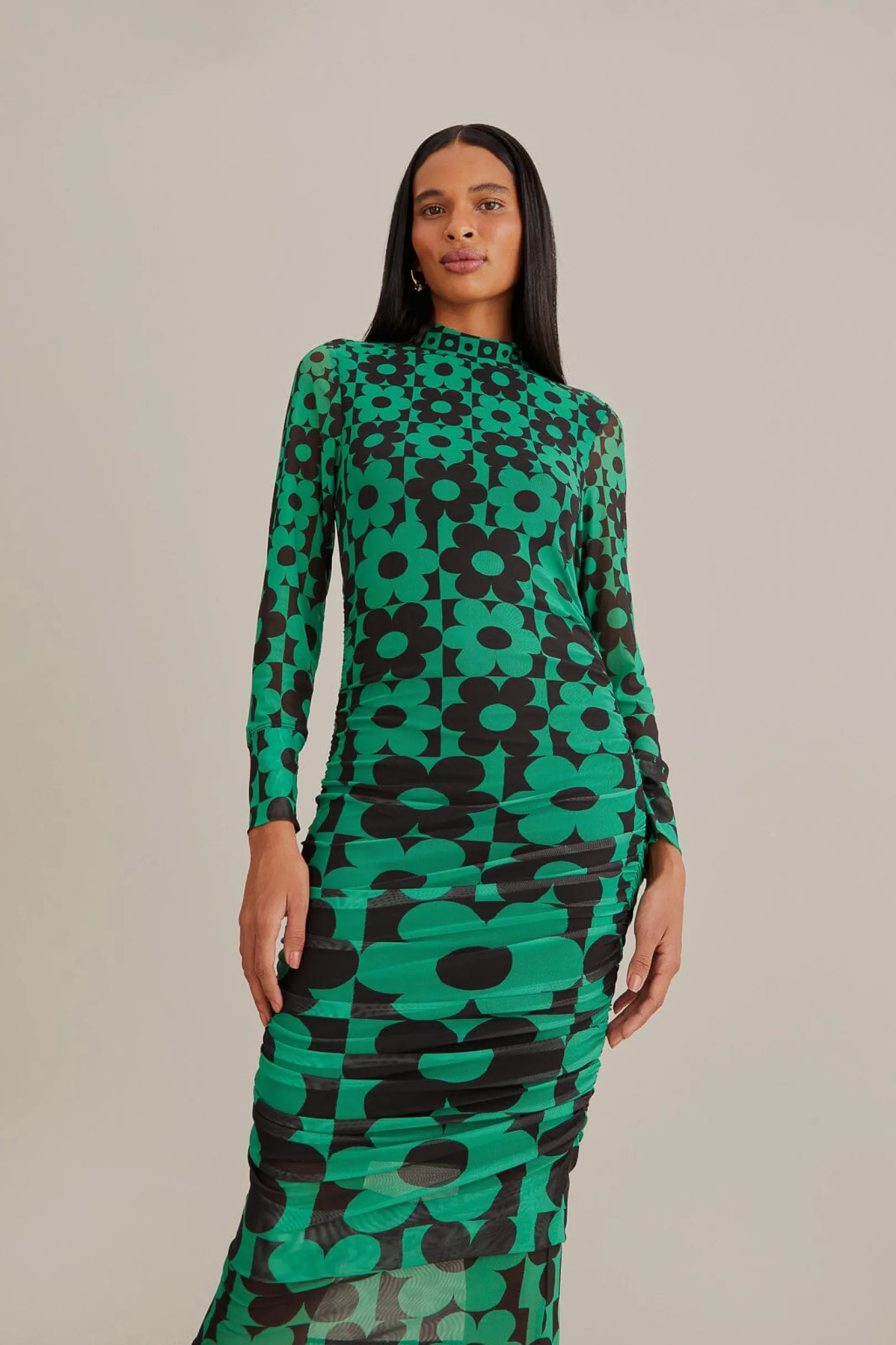 FARM Rio GREEN LOVEDAISY TULLE MIDI DRESS Cheap