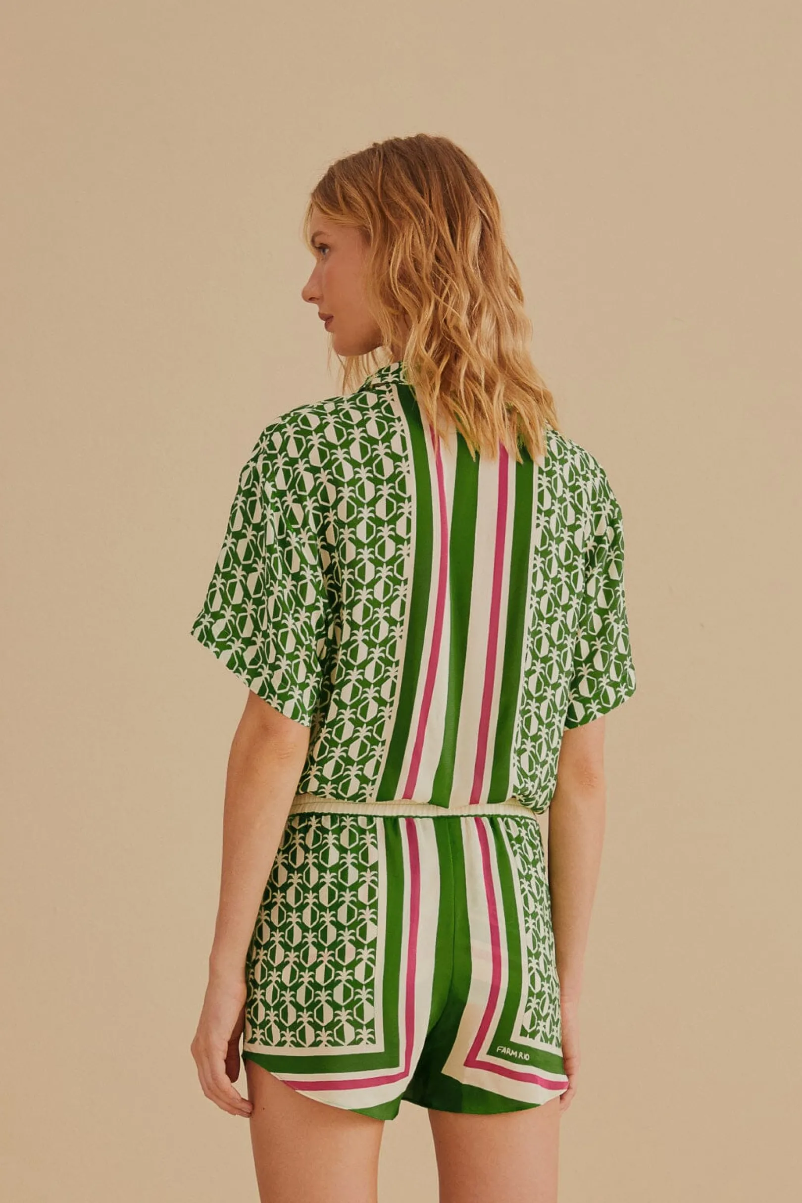 FARM Rio GREEN PINEAPPLE SCARF SHORTS Online
