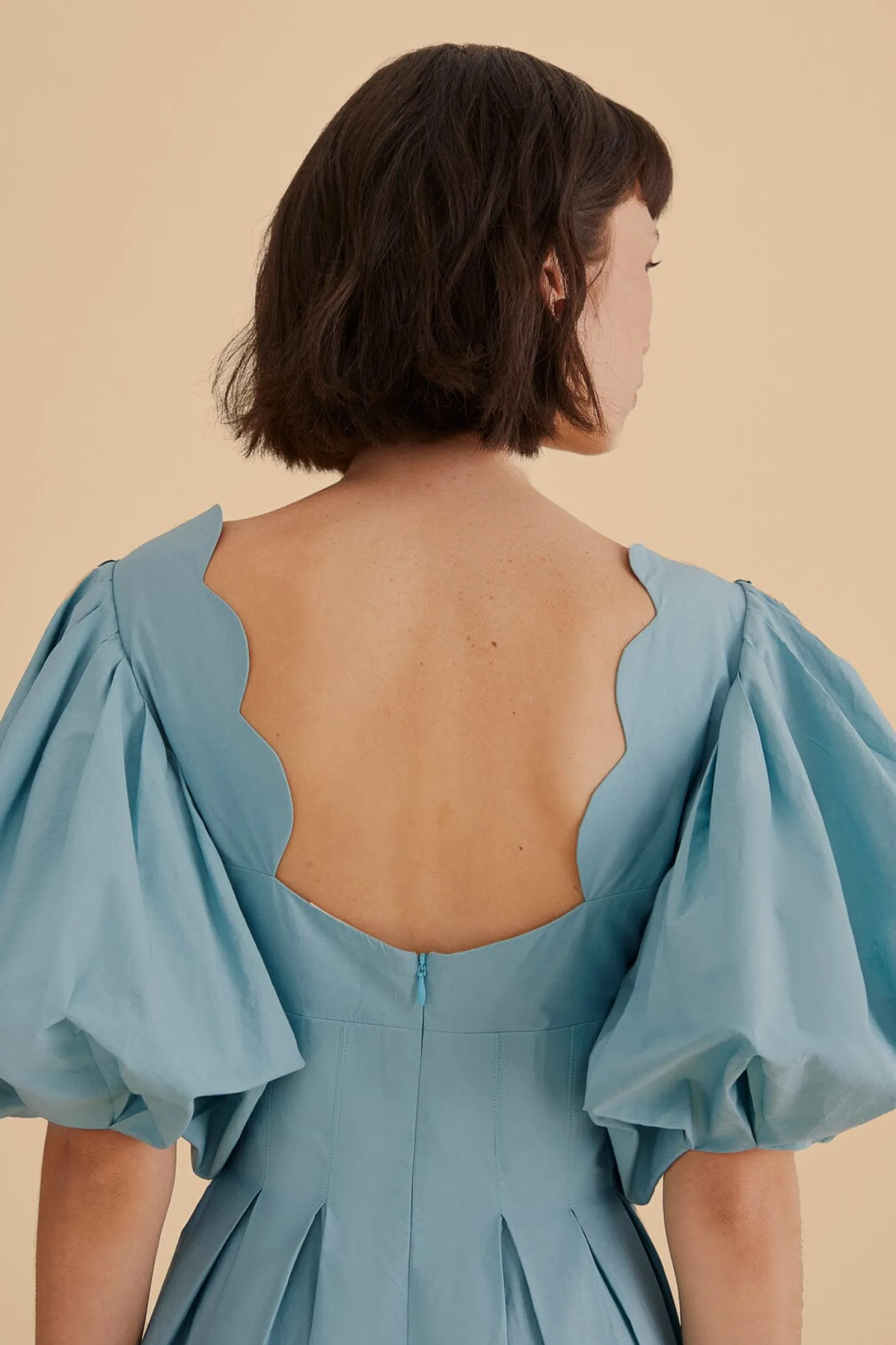 FARM Rio GREY BLUE CUT OUT MIDI DRESS Sale