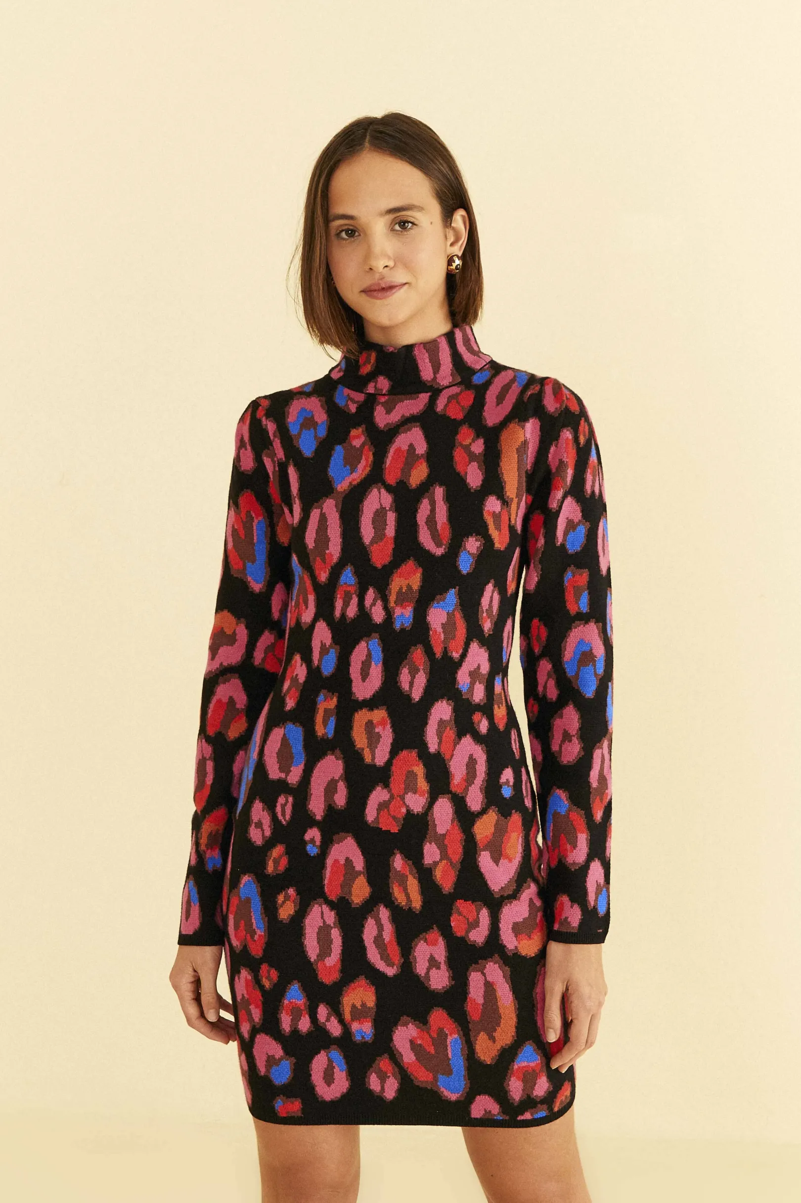 FARM Rio IRIDESCENT LEOPARDS KNIT MINI DRESS Shop
