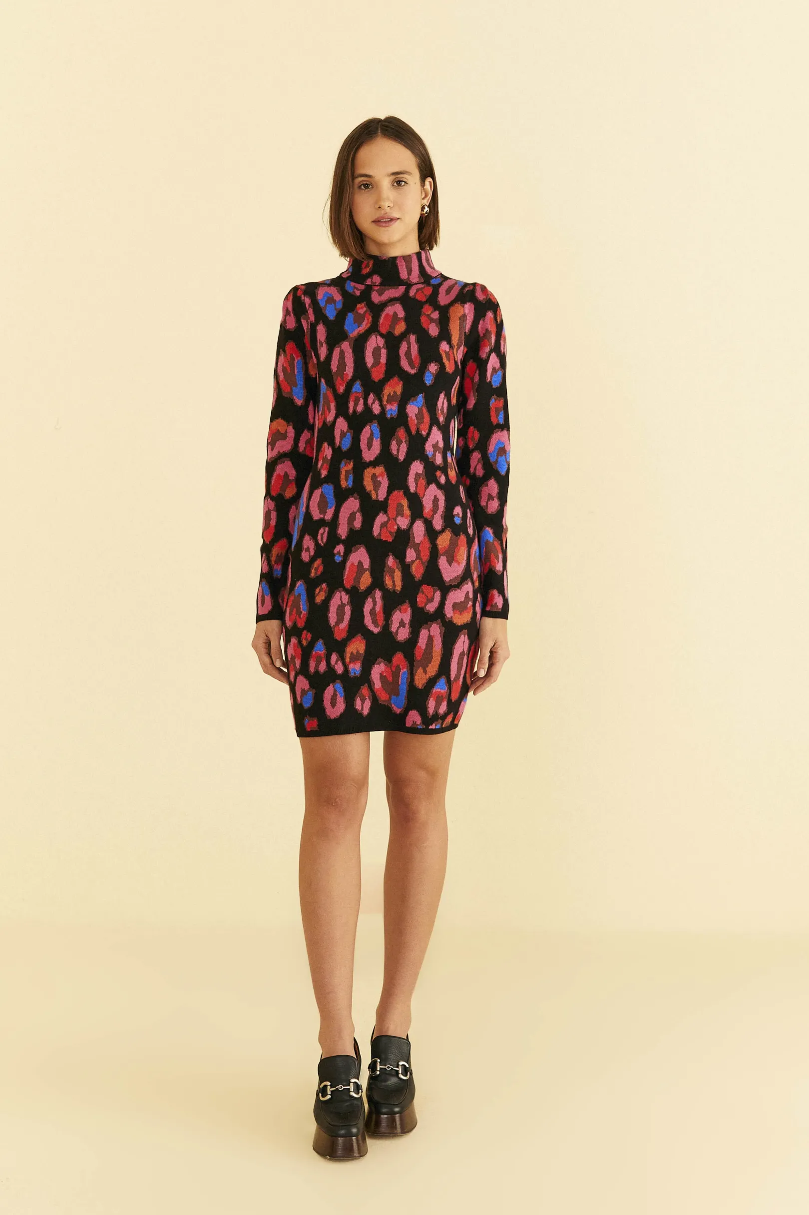 FARM Rio IRIDESCENT LEOPARDS KNIT MINI DRESS Shop