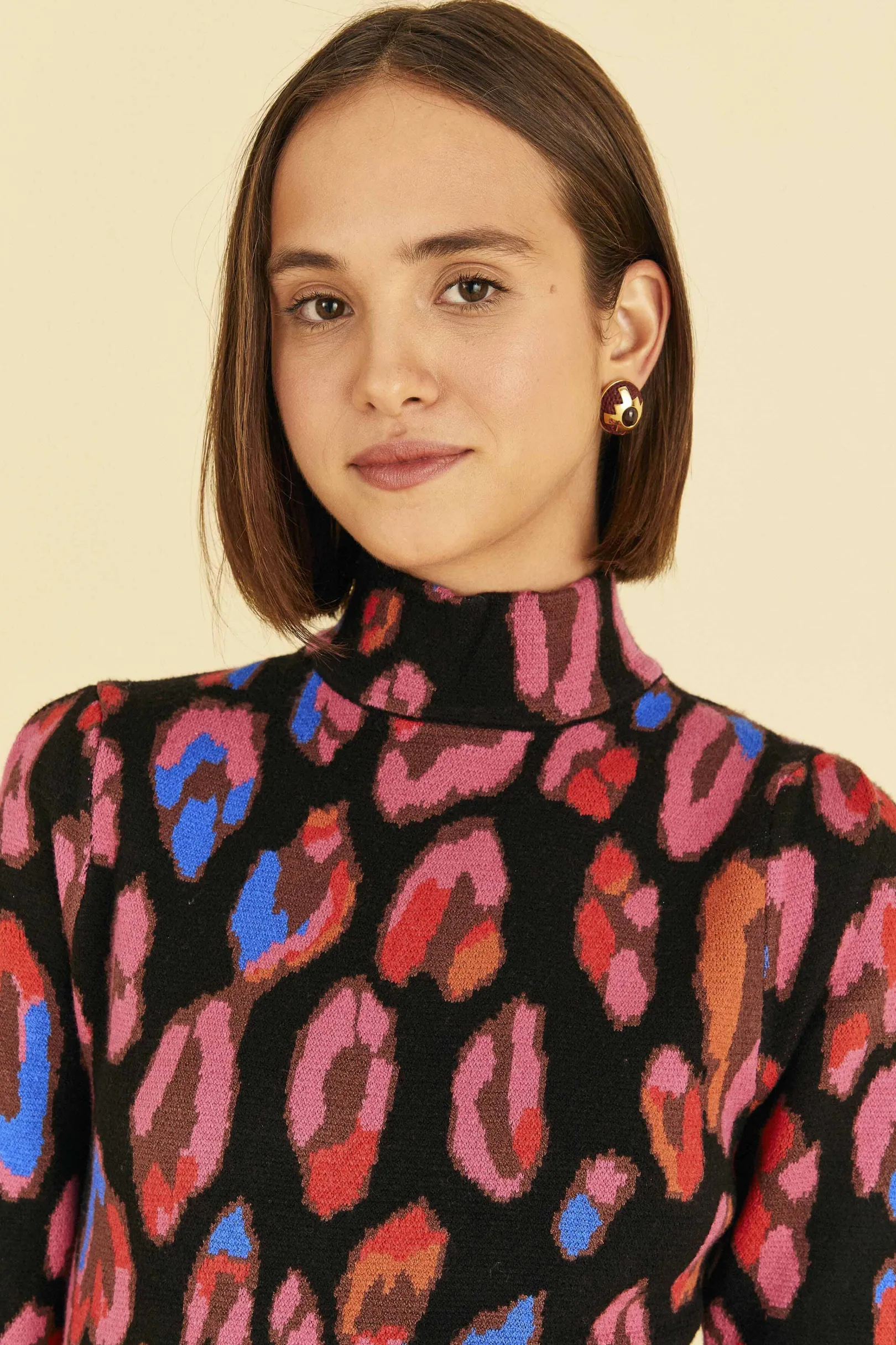 FARM Rio IRIDESCENT LEOPARDS KNIT MINI DRESS Shop