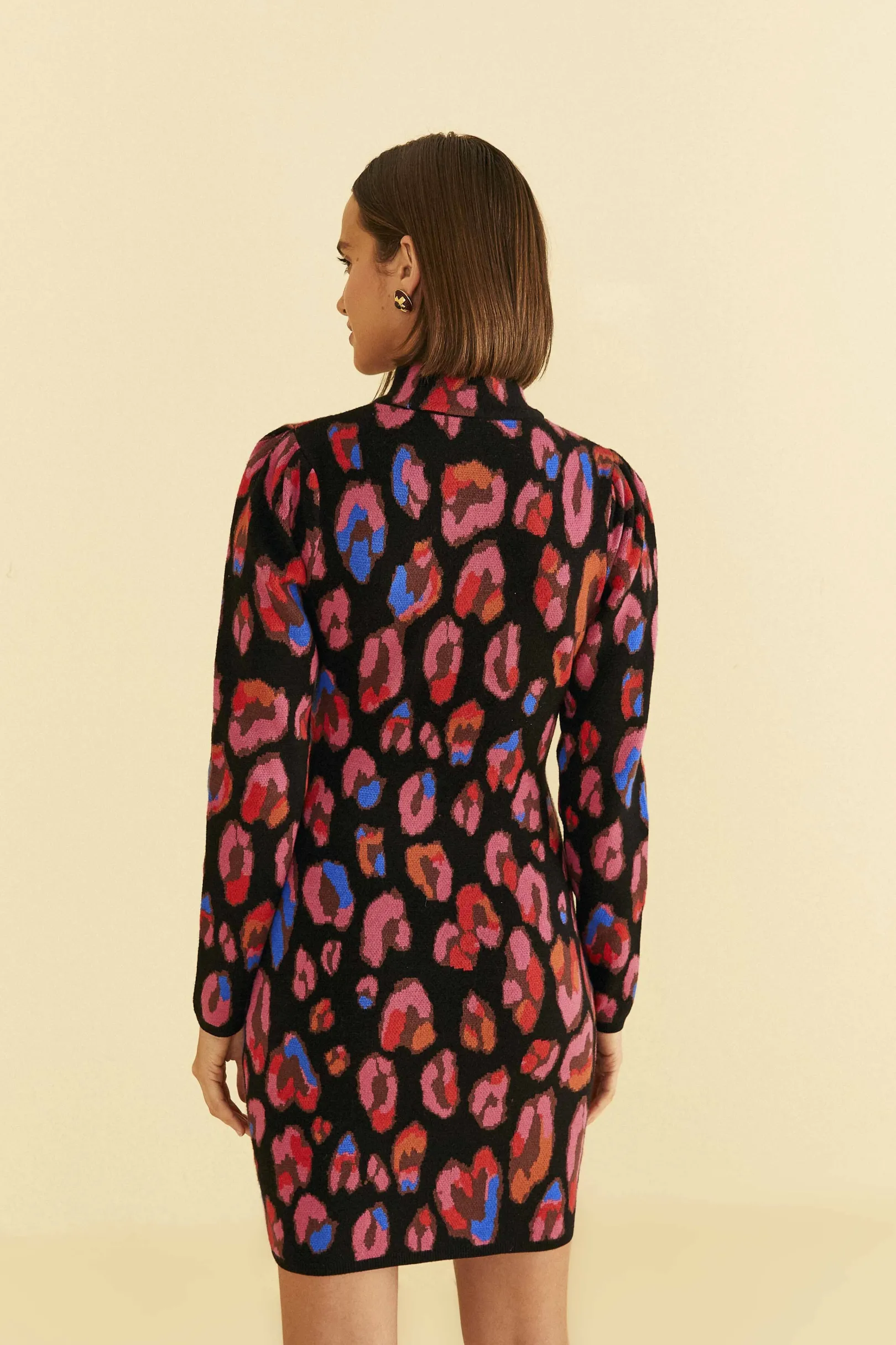 FARM Rio IRIDESCENT LEOPARDS KNIT MINI DRESS Shop
