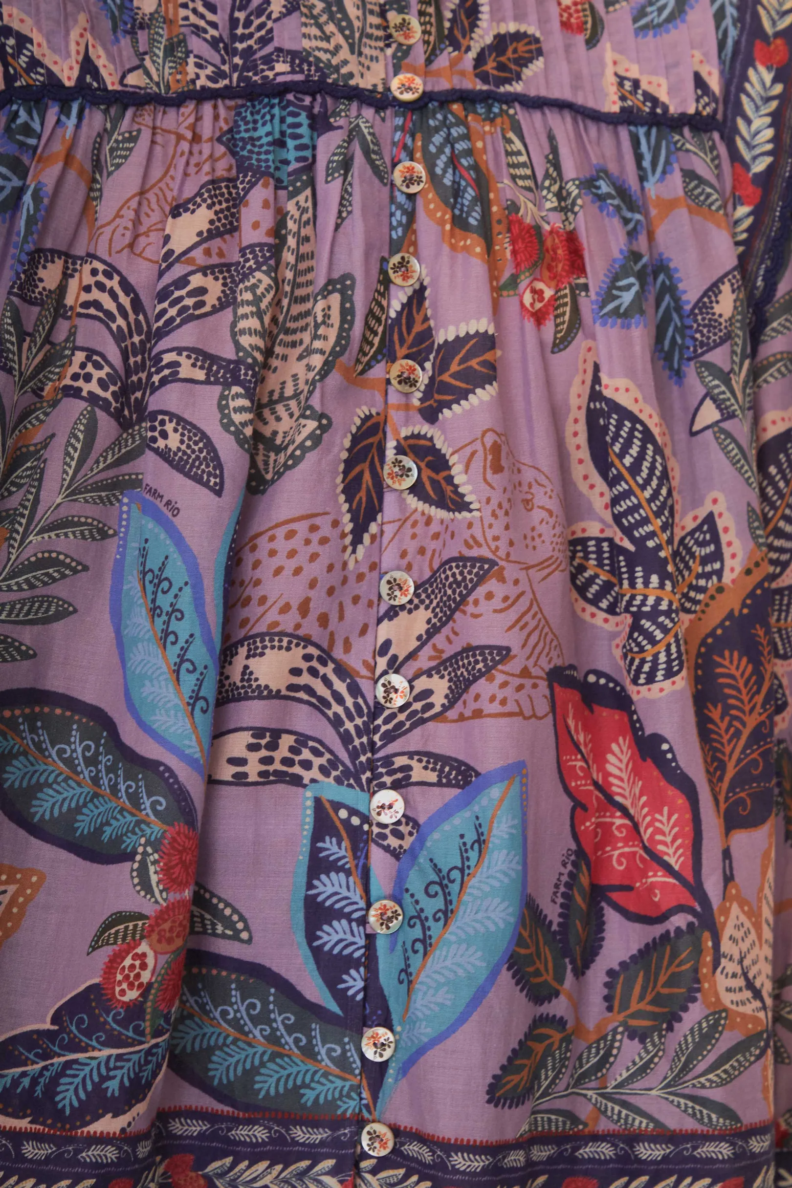 FARM Rio LAVENDER WILD NIGHT LONG SLEEVE MINI DRESS Online