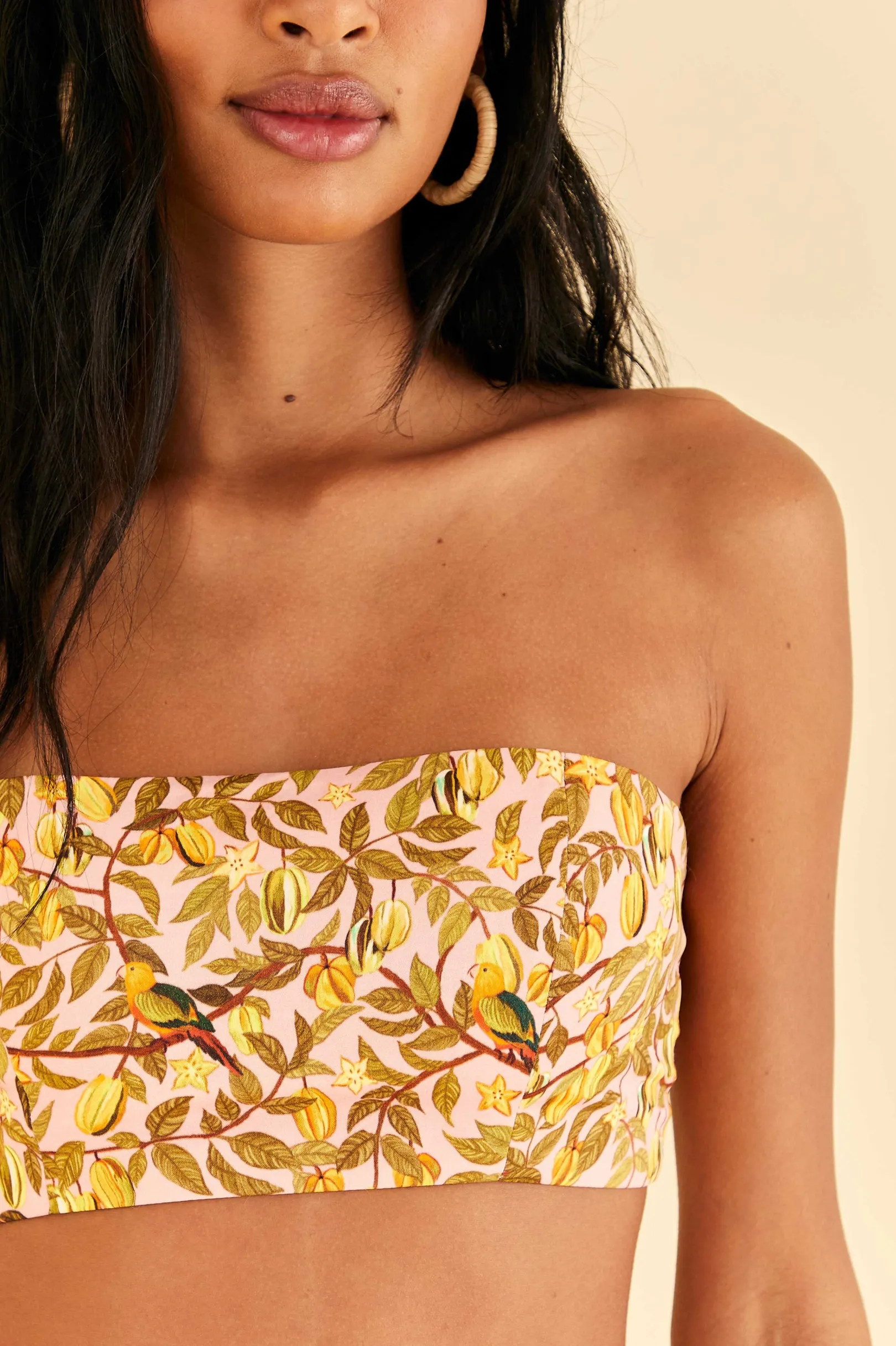 FARM Rio LIGHT PINK STAR FRUIT CROP TOP Cheap