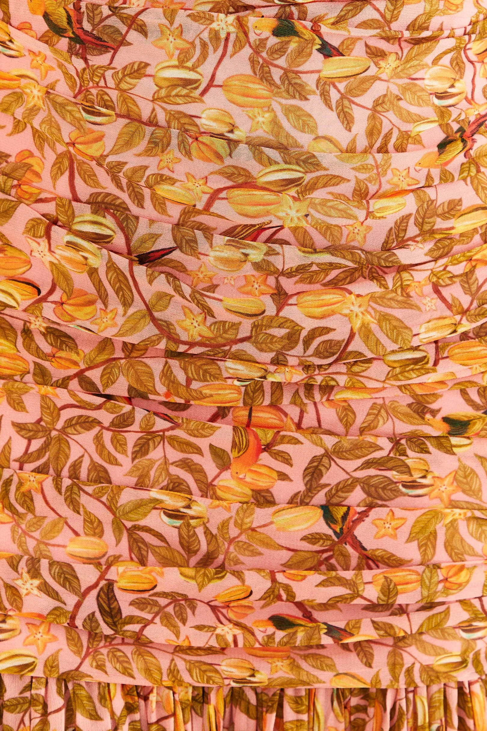 FARM Rio LIGHT PINK STAR FRUIT MIDI DRESS New