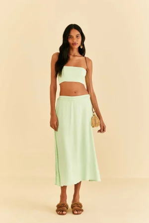 FARM Rio MINT MIDI SKIRT Cheap
