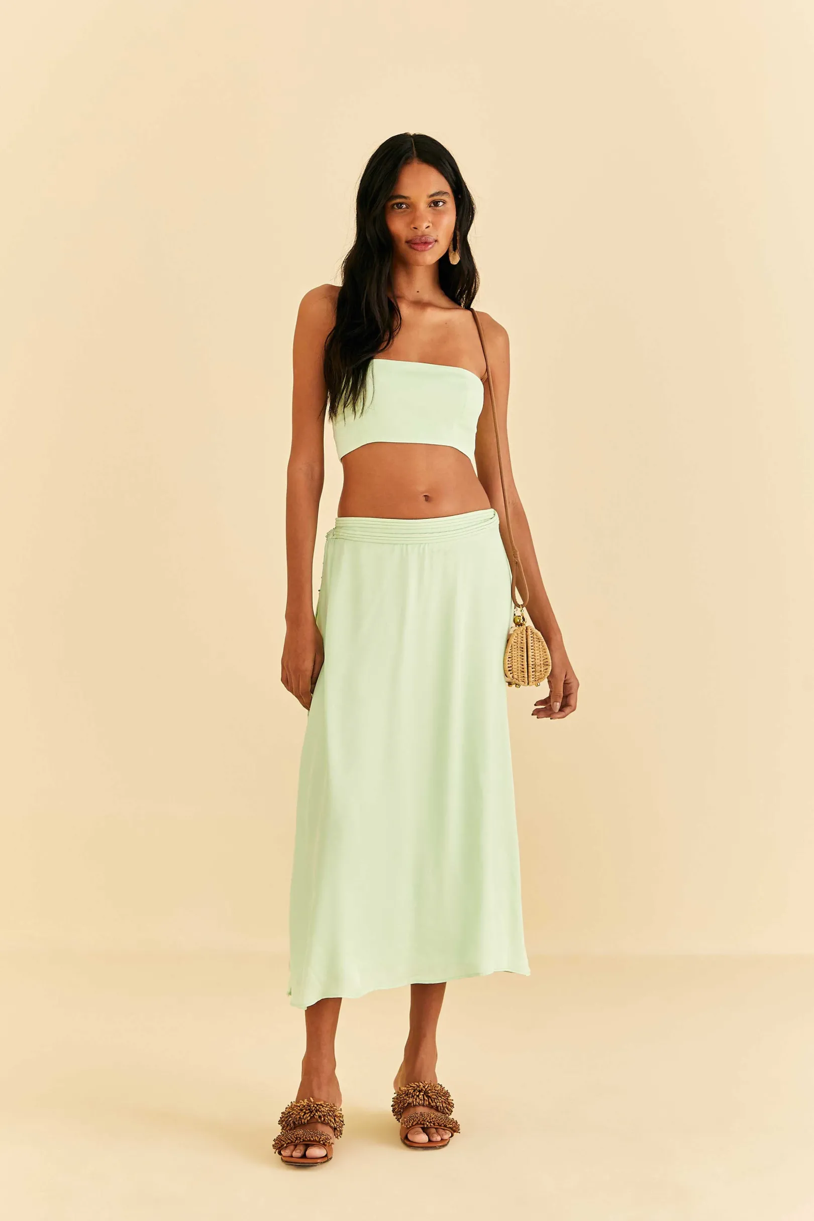 FARM Rio MINT SLEEVELESS CROP TOP Fashion