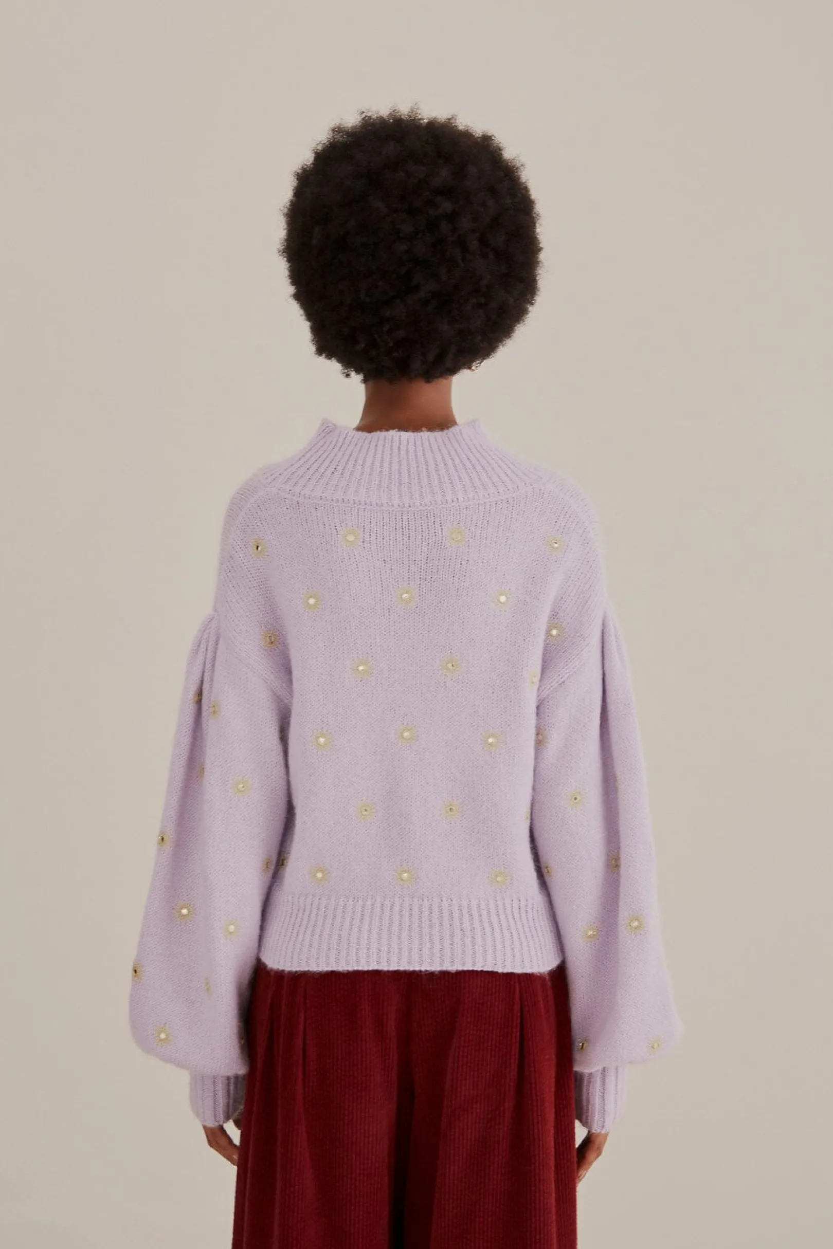 FARM Rio MIRROR EMBROIDERED KNIT SWEATER Sale
