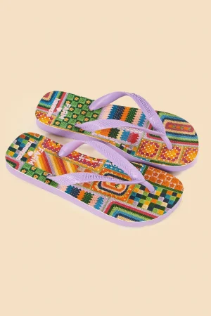 FARM Rio MIXED CROCHET HAVAIANAS SANDALS Online