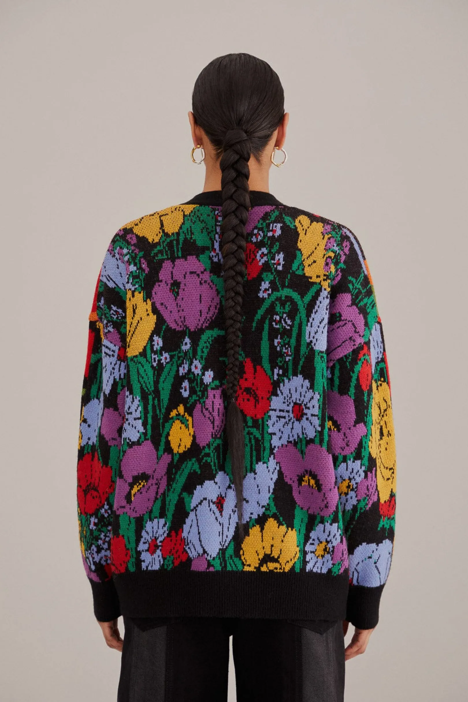 FARM Rio MIXED FLOWERS BANANAS KNIT CARDIGAN Discount